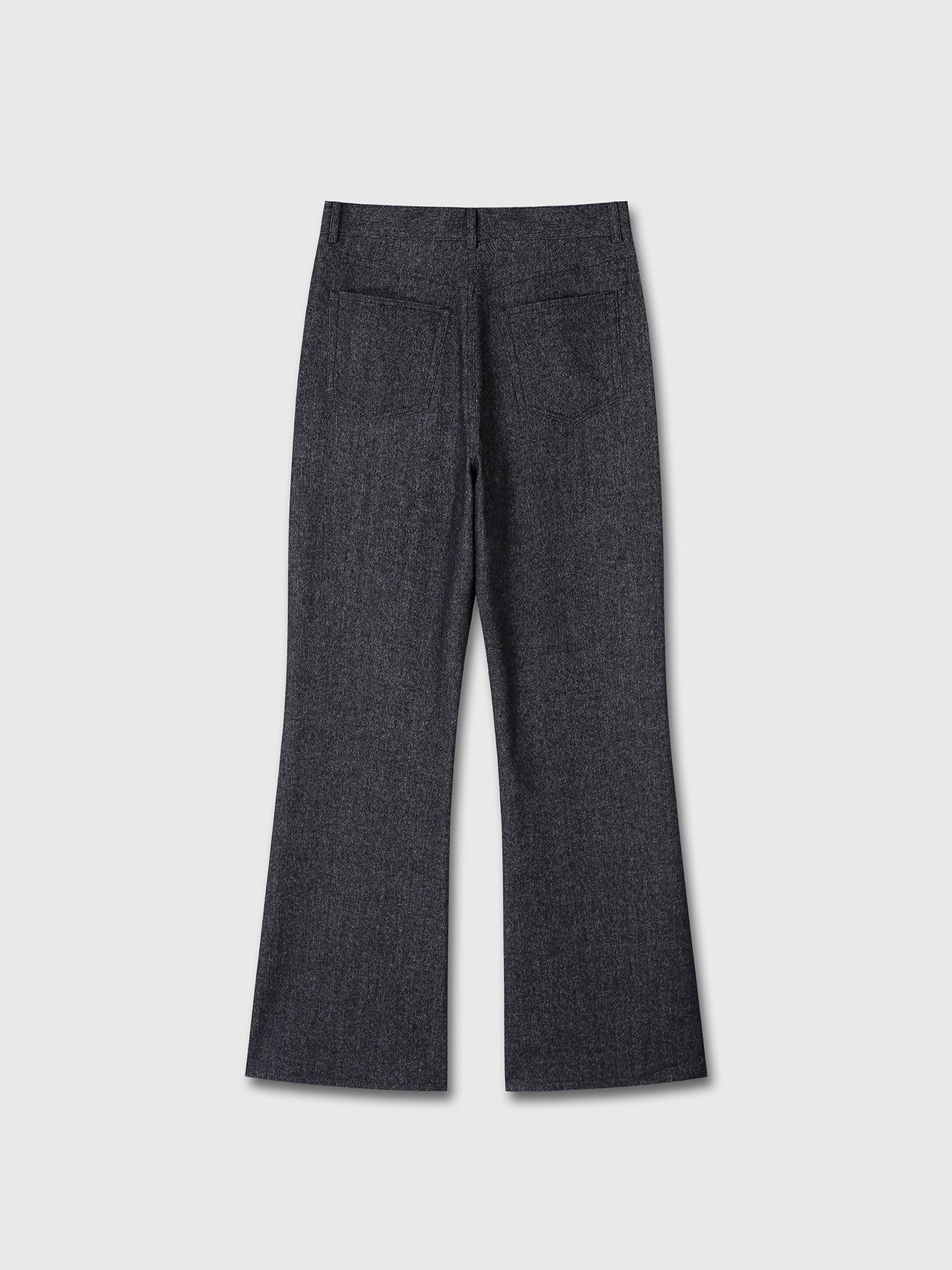 WOOL DENIM LOOSE FLARED JEANS_ DARK INDIGO