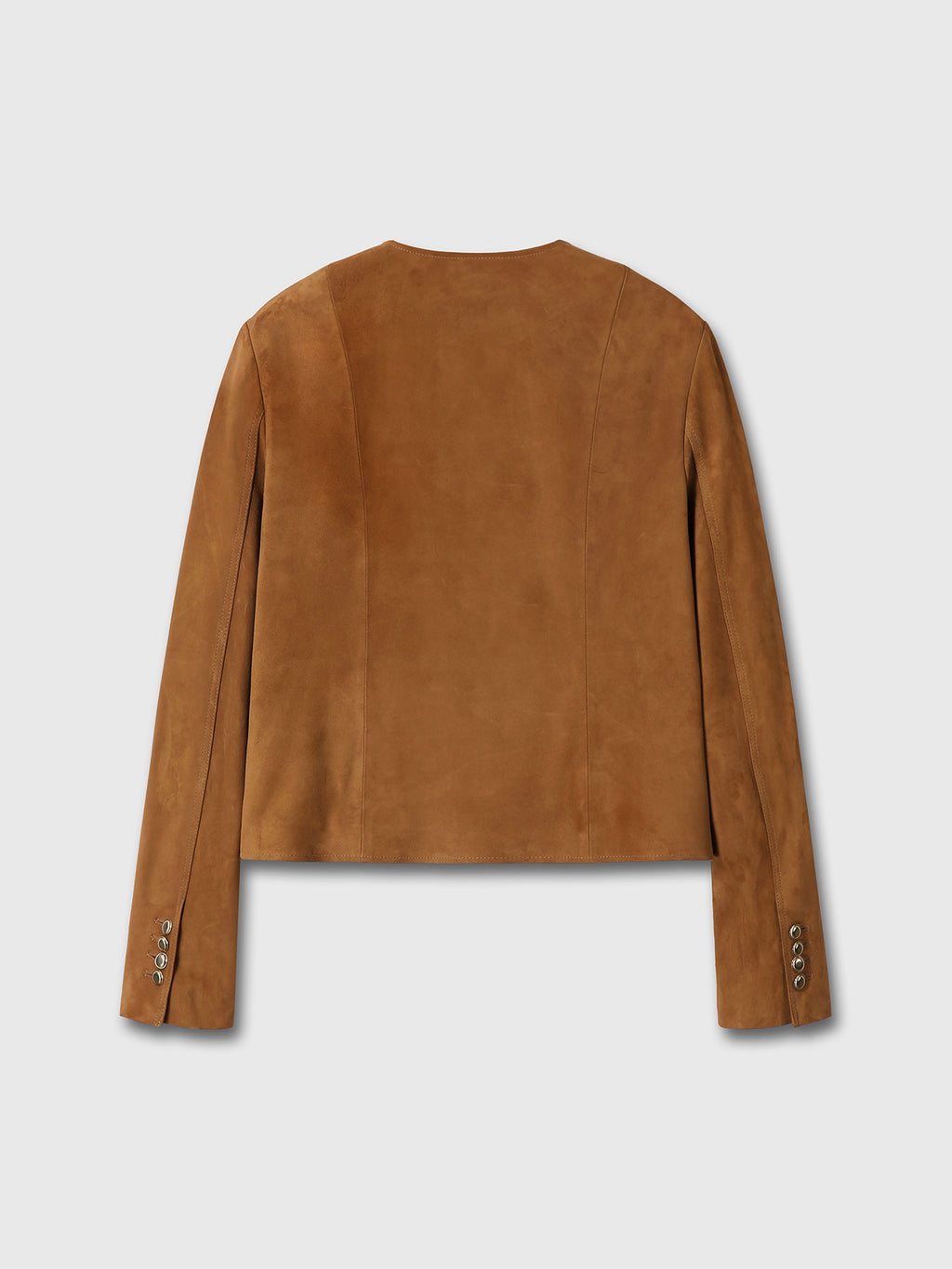 (W) SUEDE BLOUSON JACKET_ SADDLE BROWN