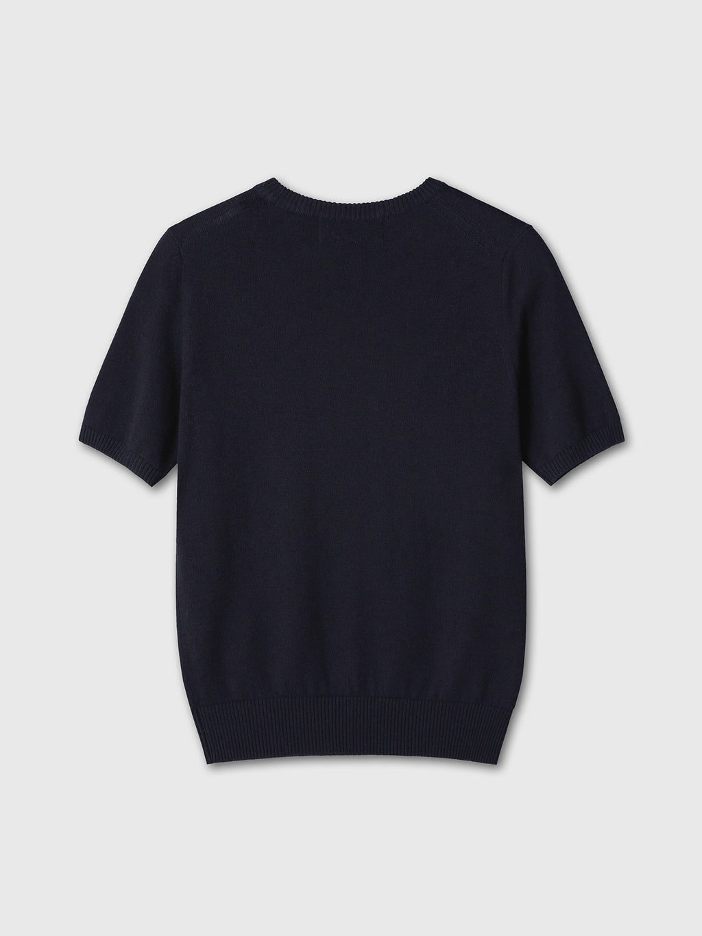 (W) SUPERFINE WOOL ARGYLE CREW NECK SWEATER_ NAVY WAX YELLOW