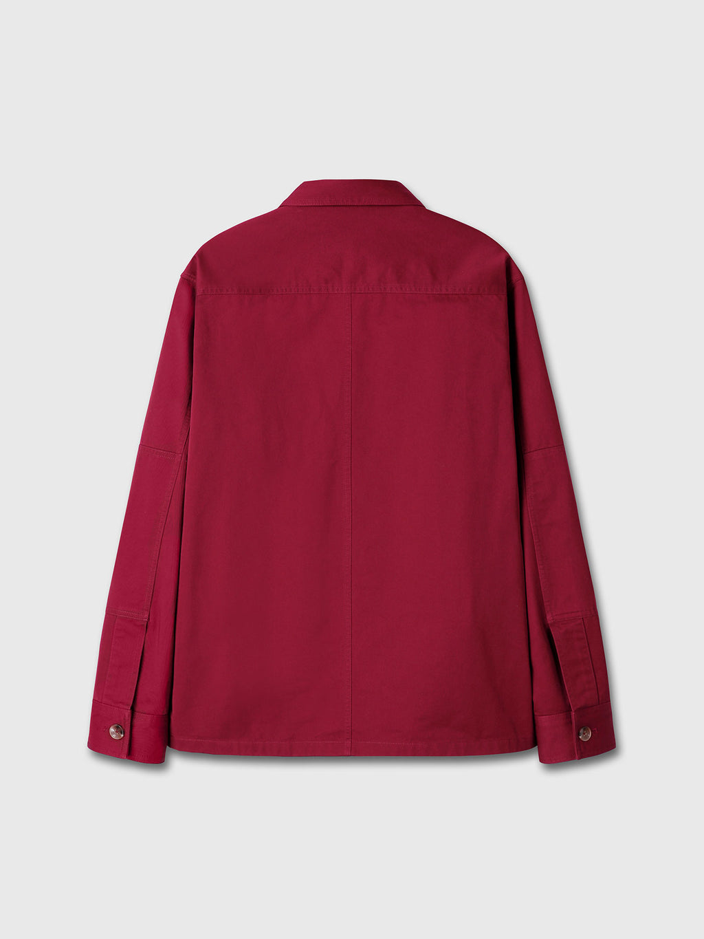 WASHED COTTON TWILL OVERSHIRT_ RED