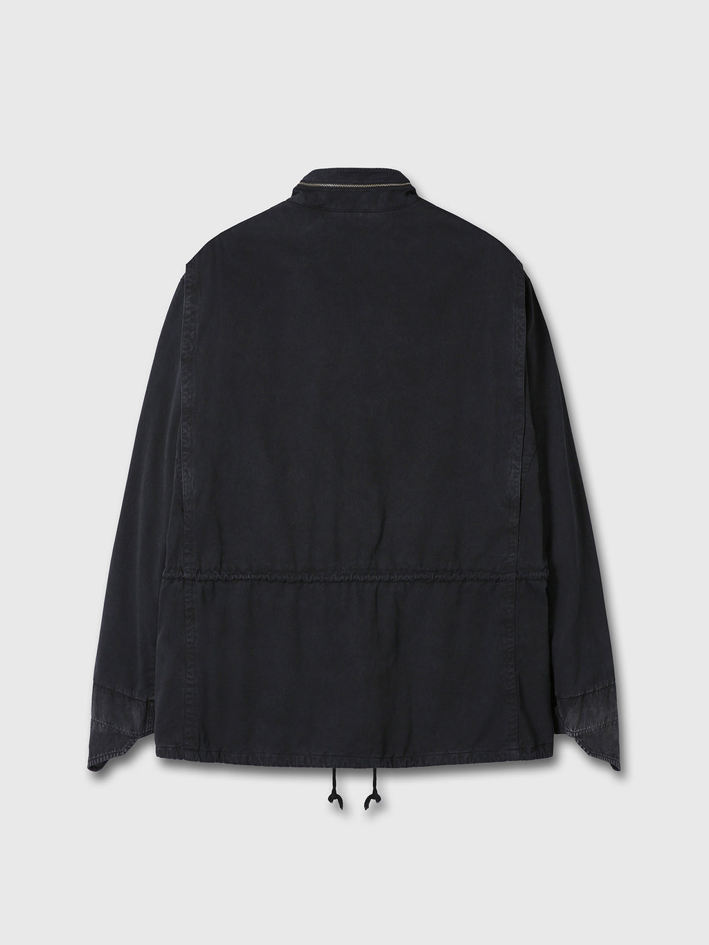 GARMENT DYED COTTON FIELD JACKET_ FADED BLACK