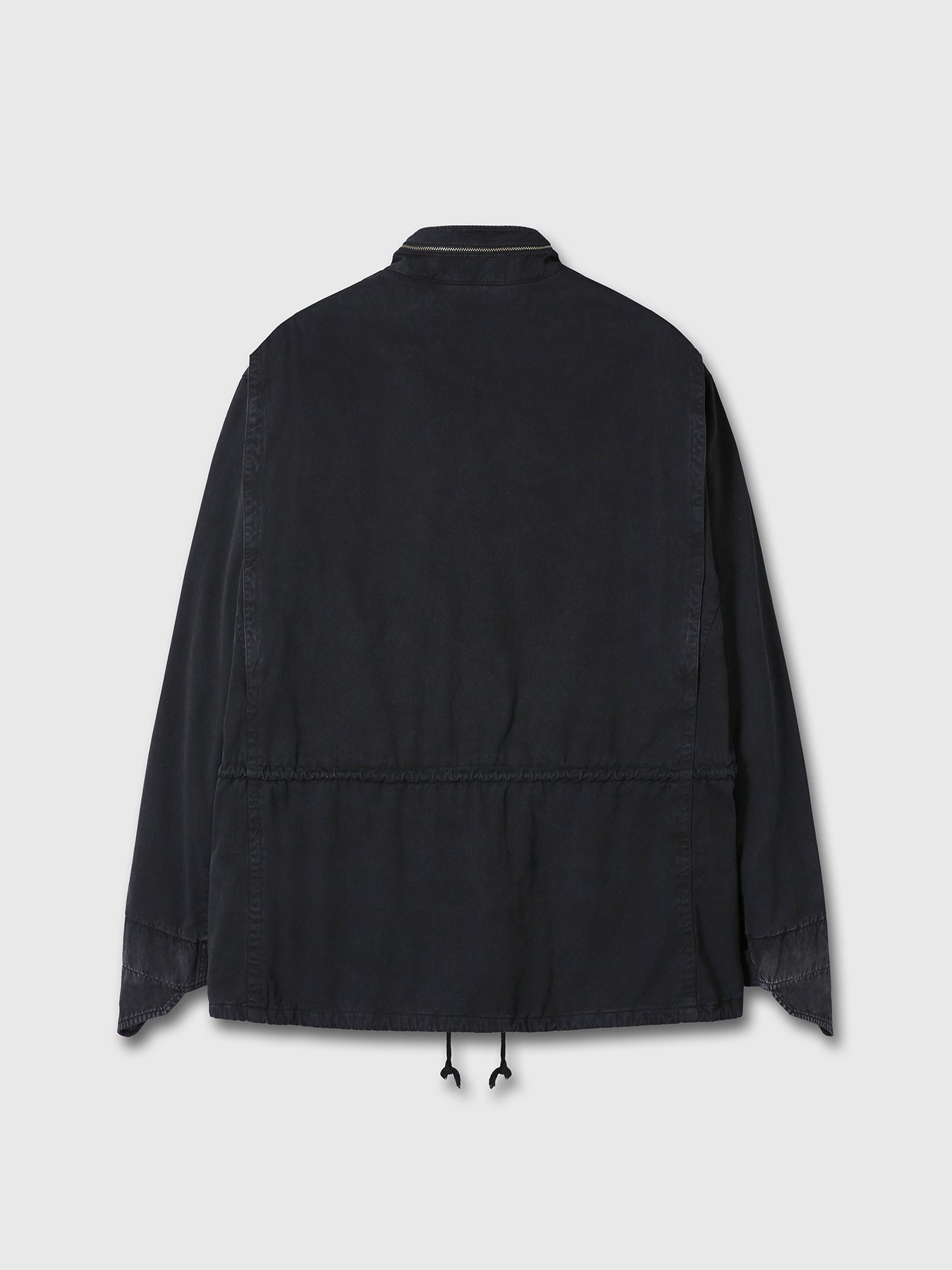 GARMENT DYED COTTON FIELD JACKET_ FADED BLACK
