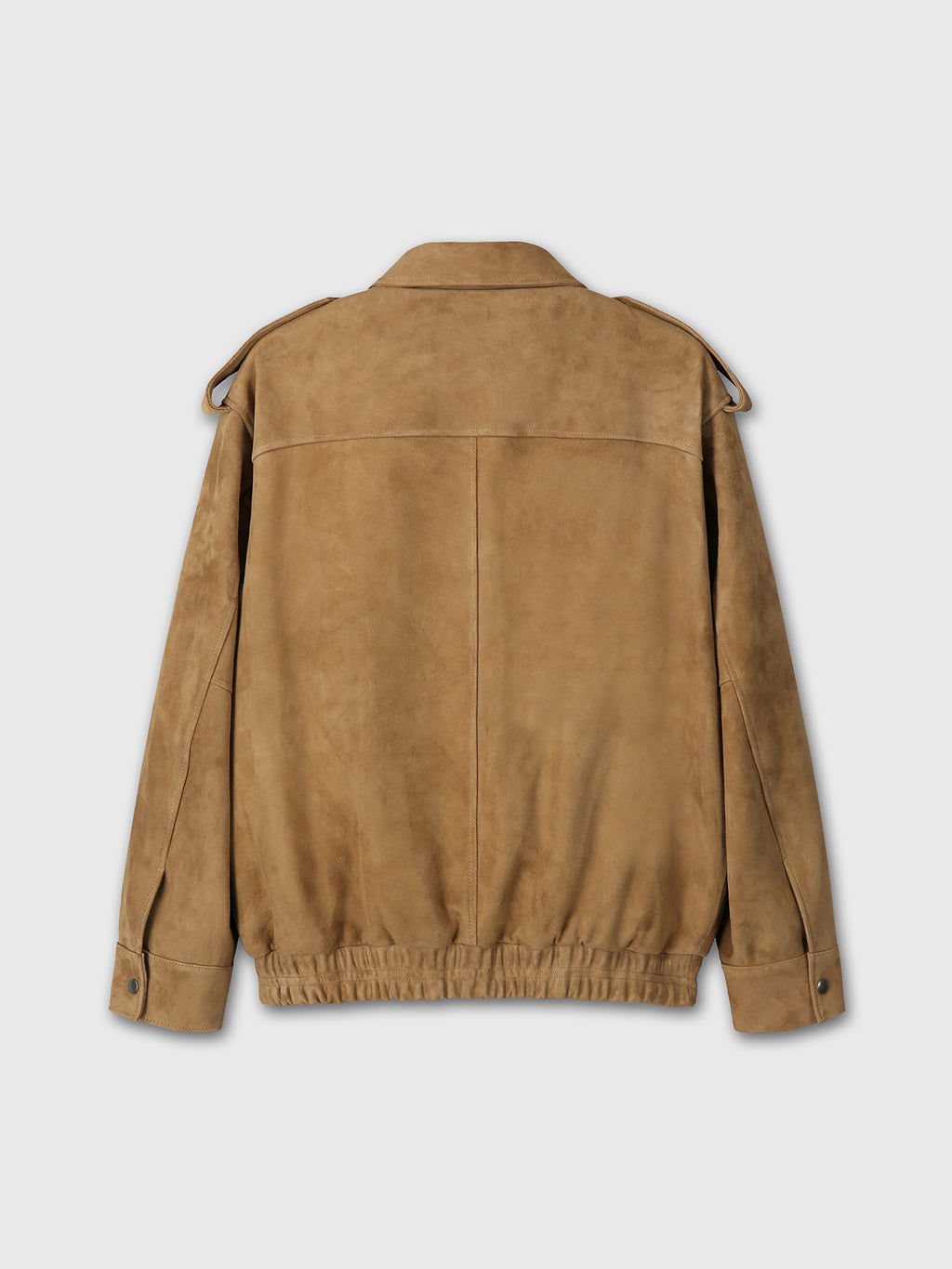 (W) GOAT SUEDE BOMBER JACKET_ CAMEL