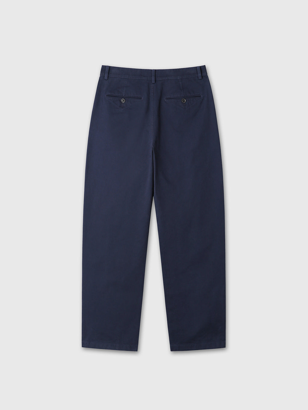 (W) CURVED COTTON CHINO PANTS_ NAVY