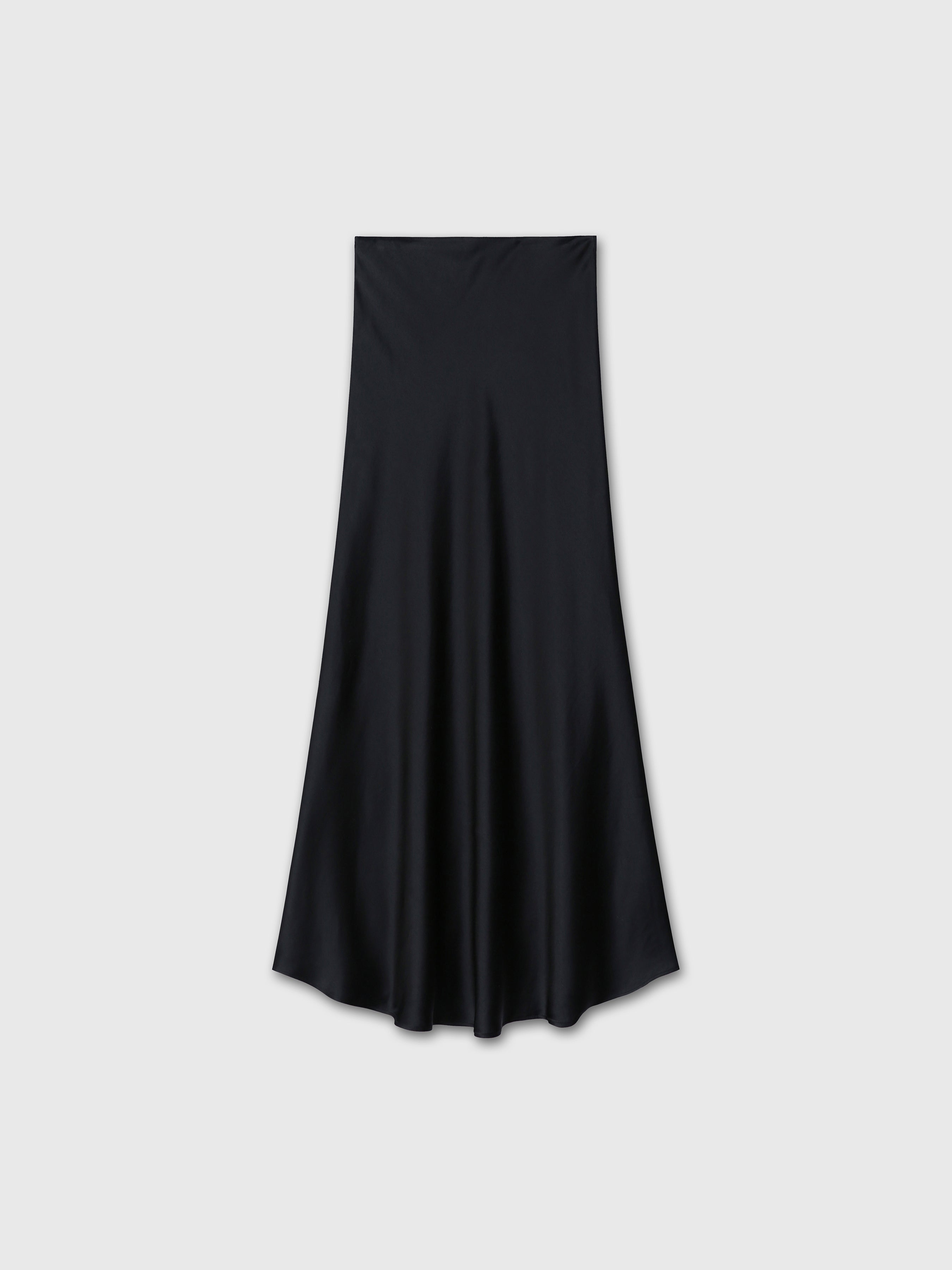 (W) SLIP MAXI SKIRT_ BLACK