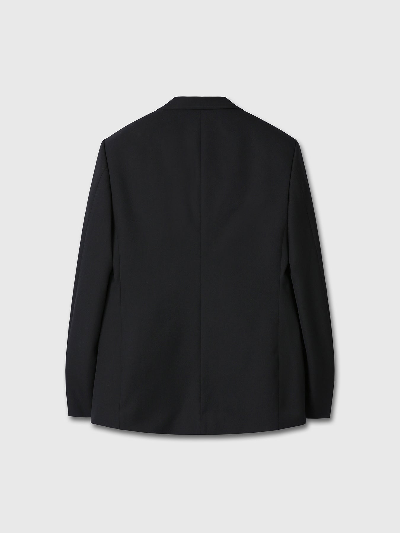 WOOL DOUBLE-BREASTED TAILORED JACKET_ BLACK