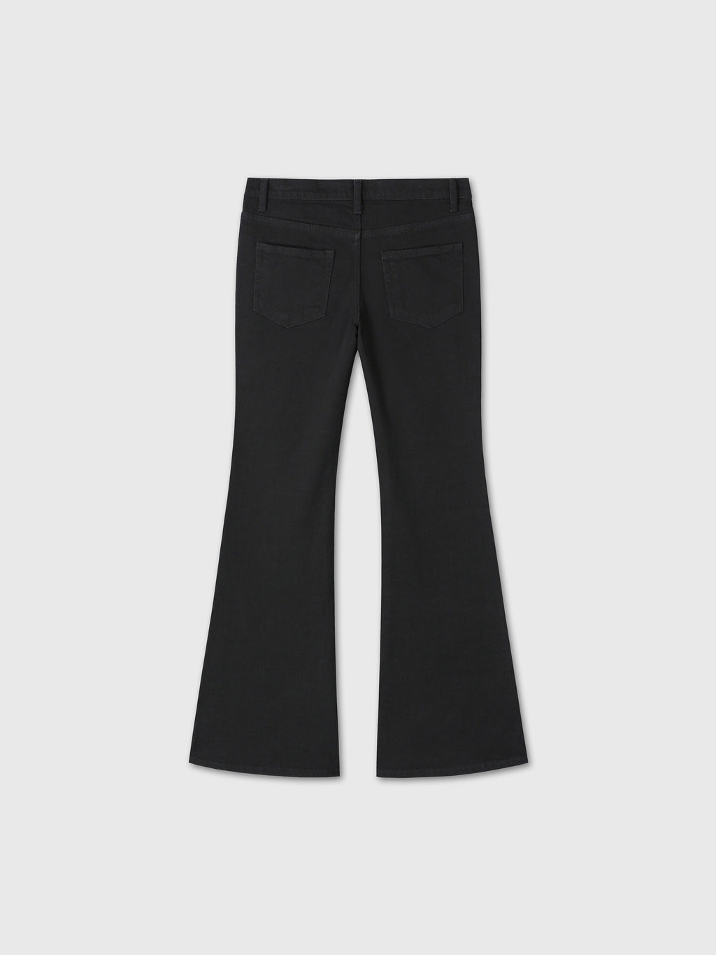 (W) LOW-RISE DENIM BOOTCUT TROUSERS_ WASHED BLACK