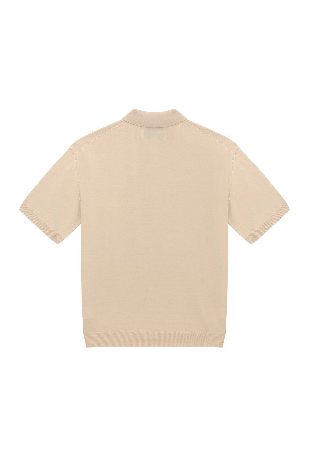 Silk Tencel High Guage Polo Knit_ Royal Beige