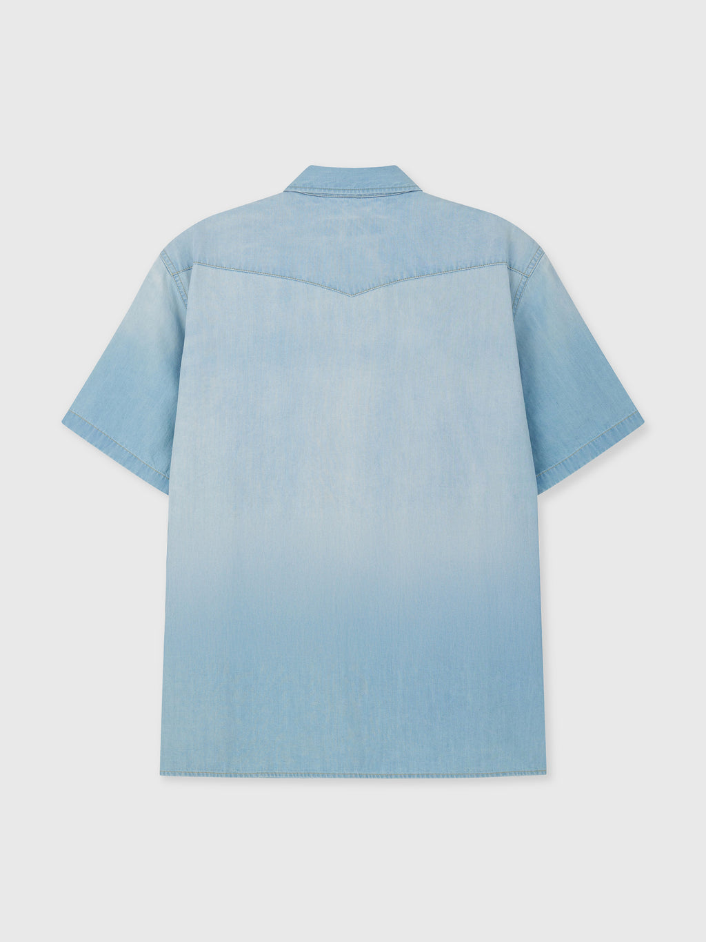 VINTAGE DENIM WESTERN SHIRT_ LIGHT WASHED BLUE