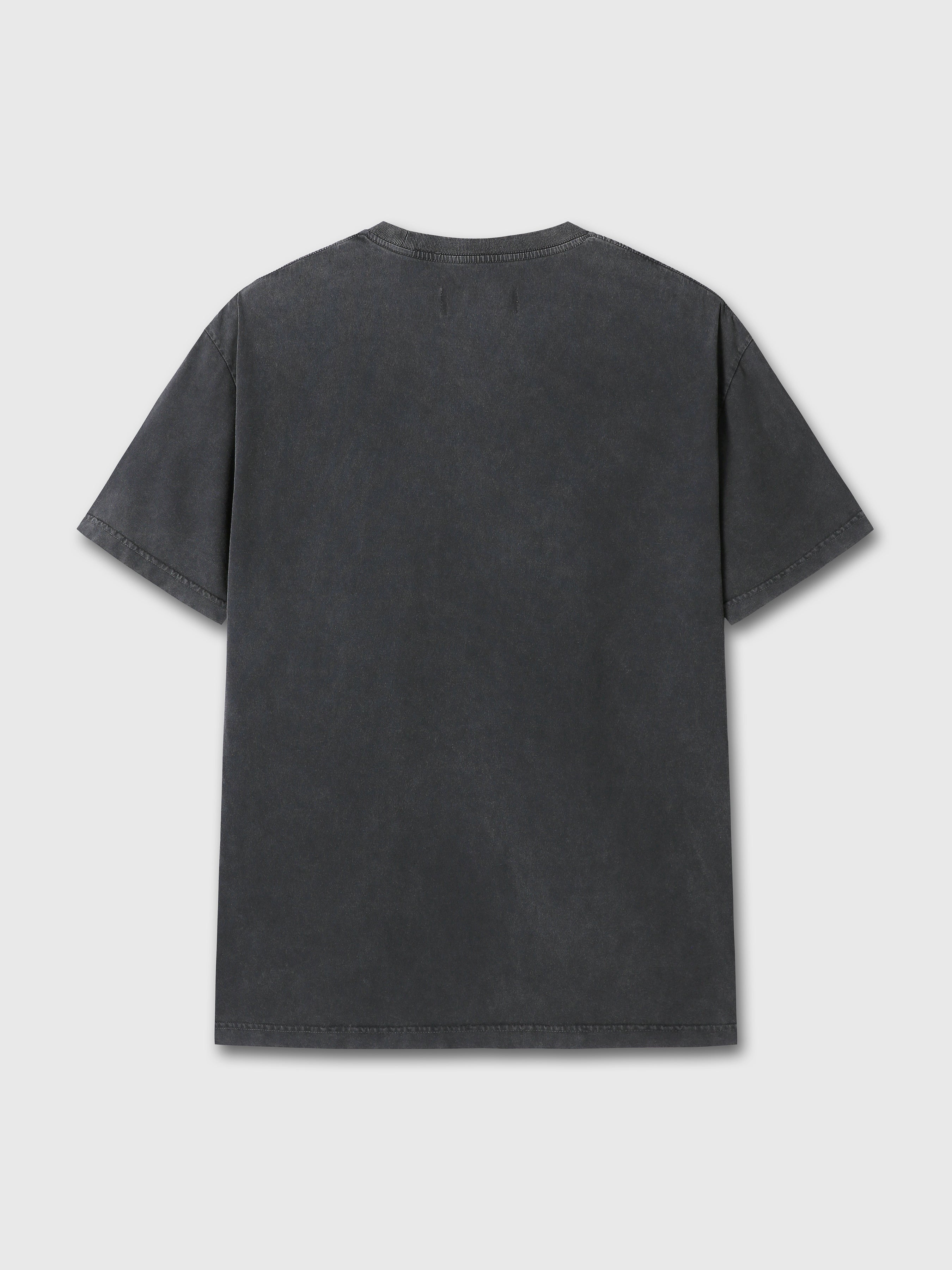 GARMENT DYED PROFILED T-SHIRT_ FADED BLACK