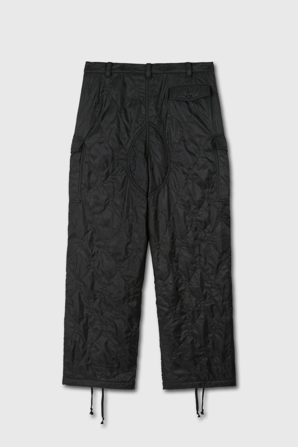Utility Puffed Quilting Cargo Pants_ Black