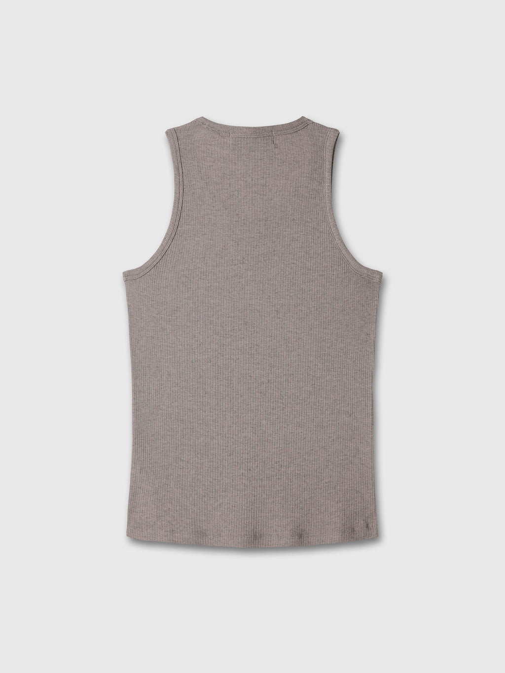 SILK LYOCELL RIB TANK TOP (JAPANESE FABRIC)_ TAUPE