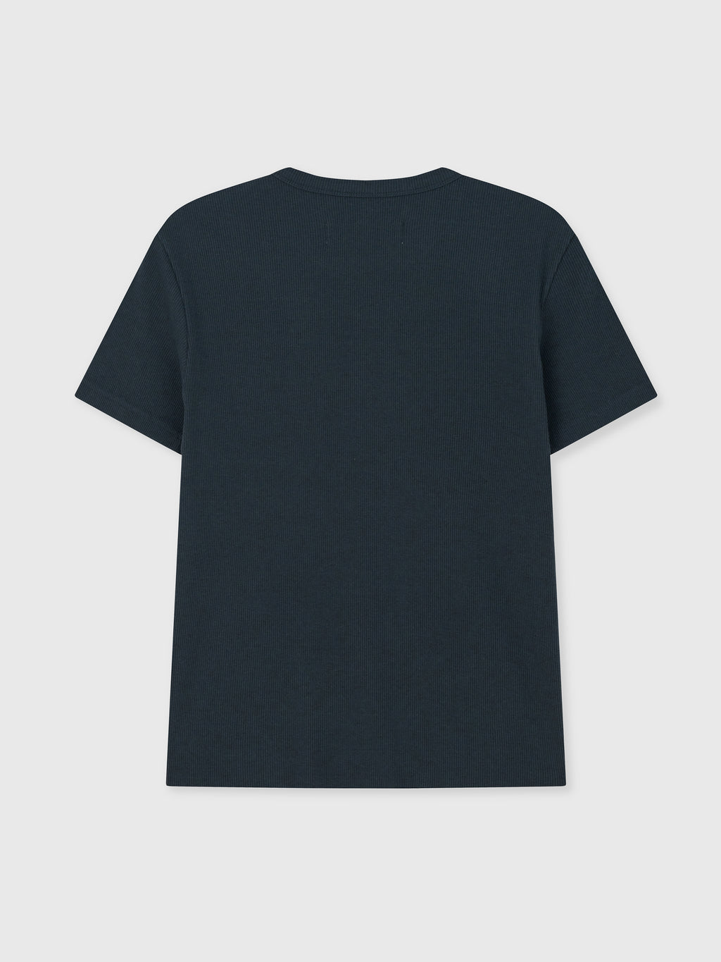 SOFT RIBBED FITTED T-SHIRT_ NAVY TEAL