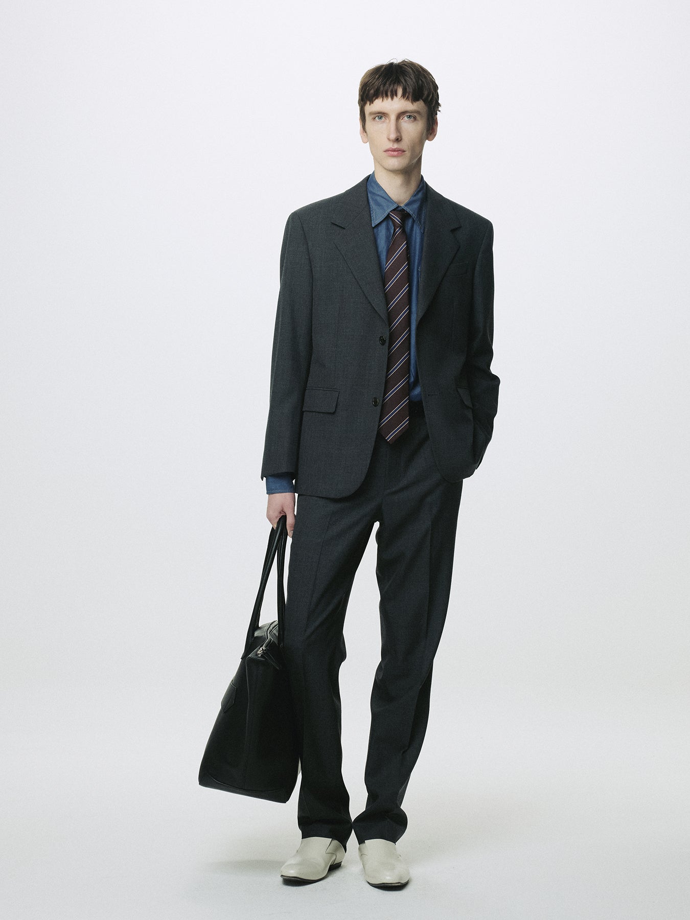 SIGNATURE TAILORED BLAZER_ GREY