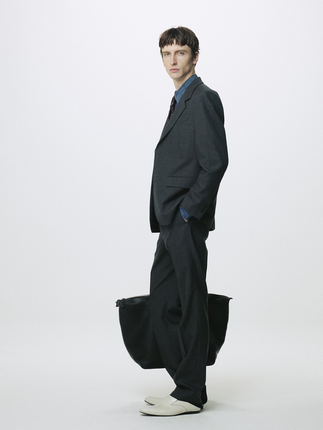 SIGNATURE TAILORED TROUSERS_ GREY