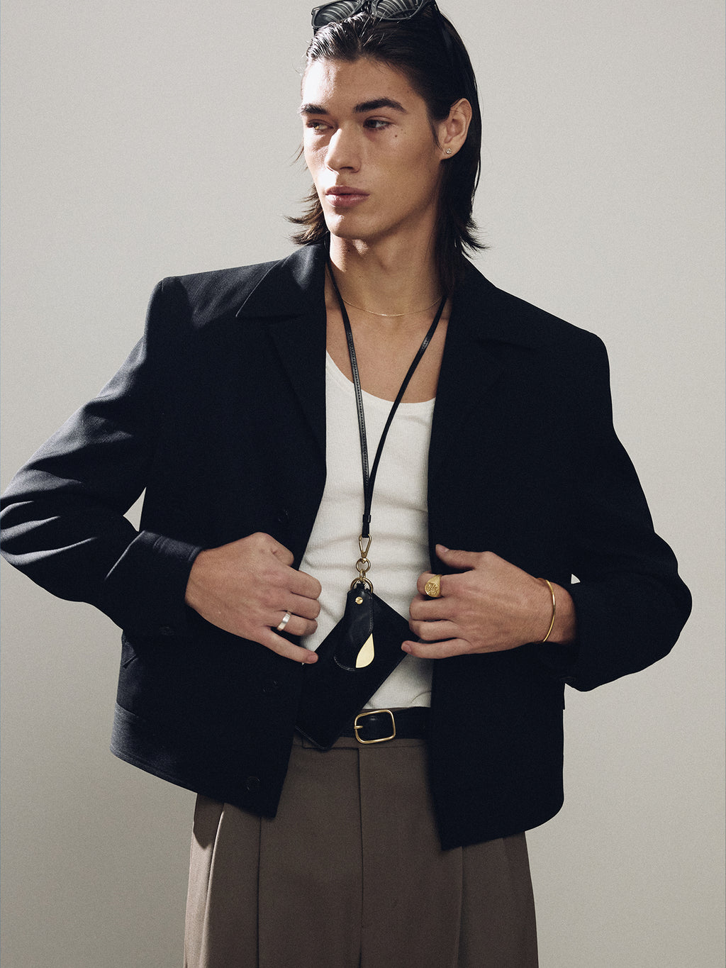 LEATHER ESSENTIAL STRAP_ BLACK