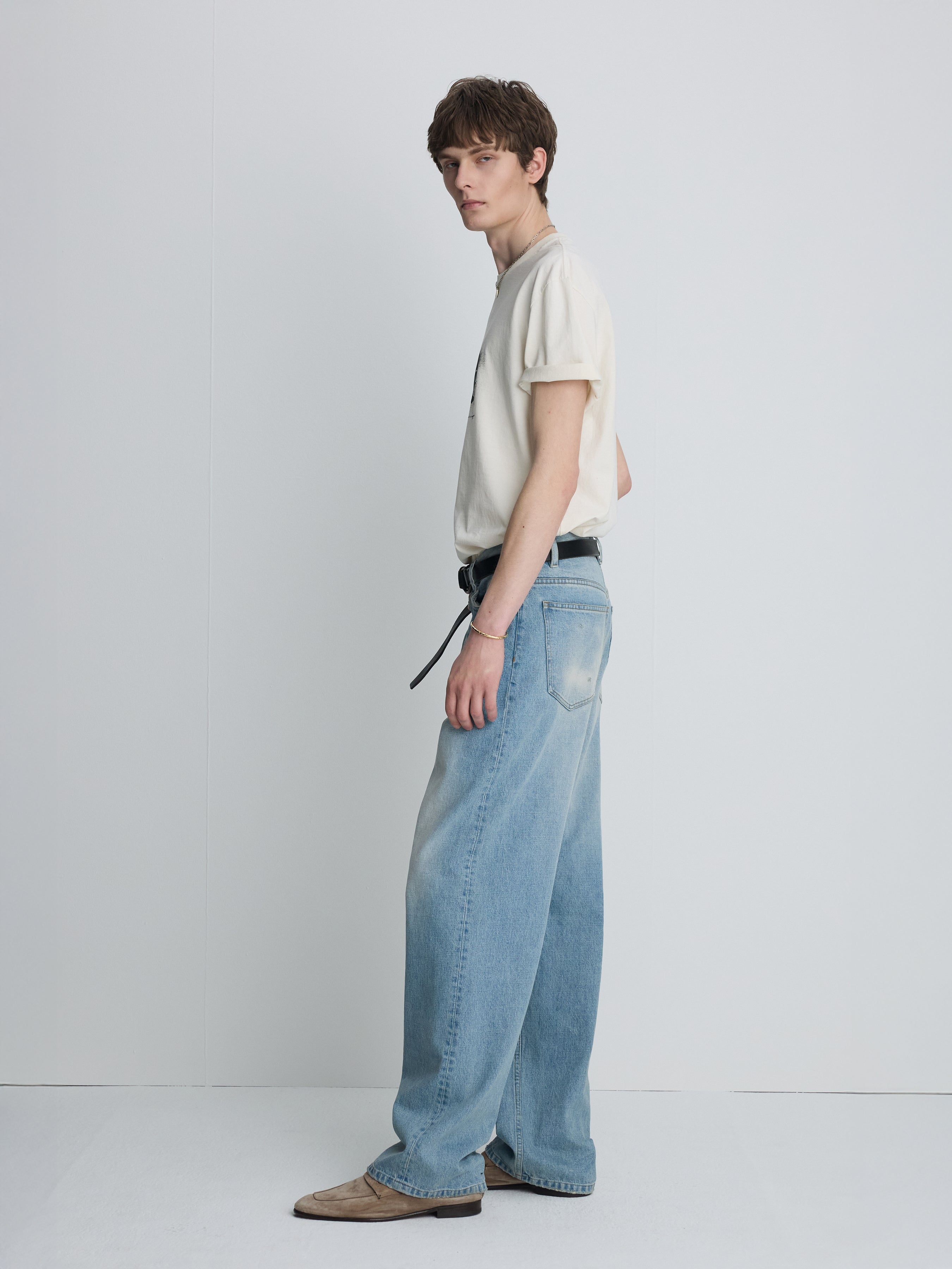 GARMENT DYED PROFILED T-SHIRT_ SALT PIGMENT