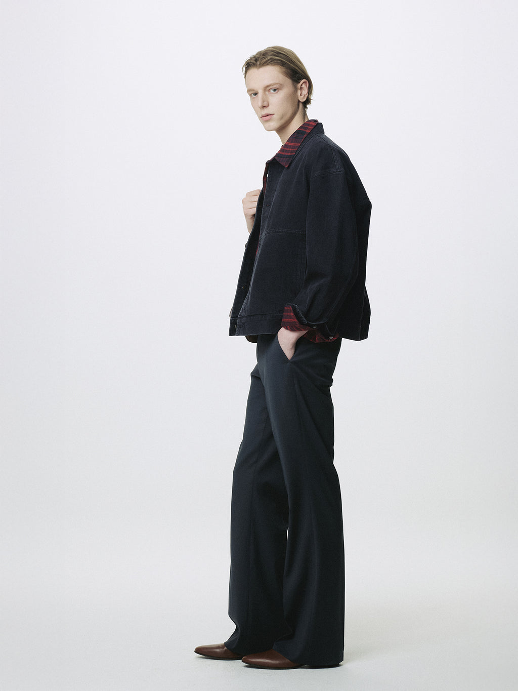 RELAXED DENIM BLOUSON JACKET_ FADED BLACK