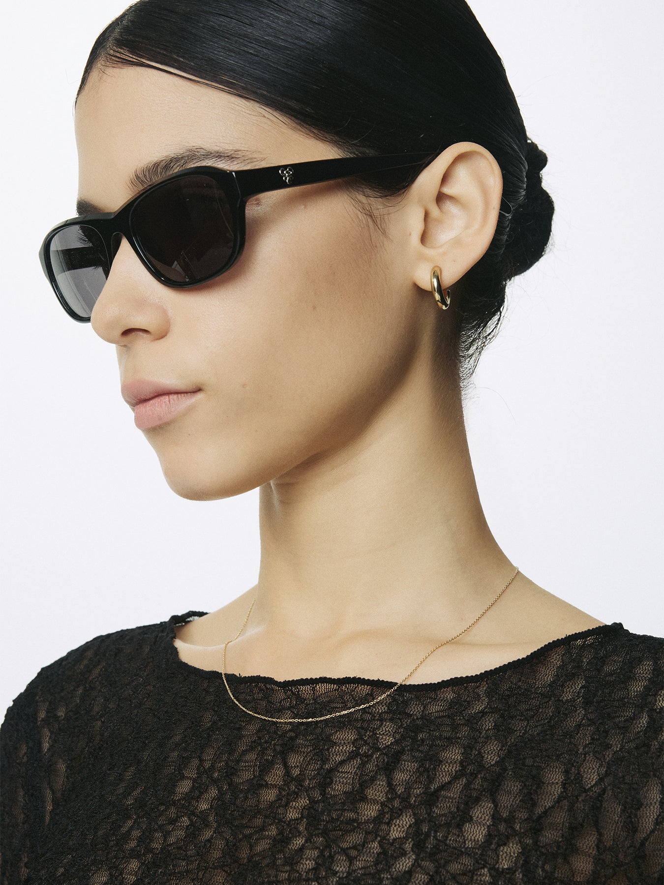 (W) LACE LONG SLEEVE TOP_ BLACK