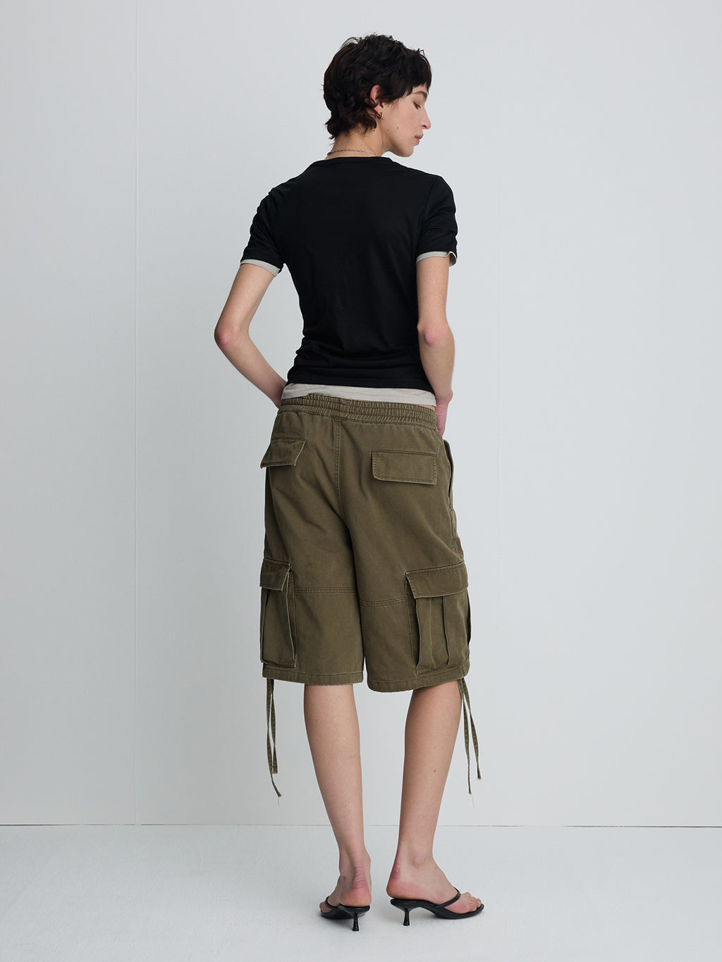 (W) TENCEL SHORT SLEEVE T-SHIRT_ BLACK