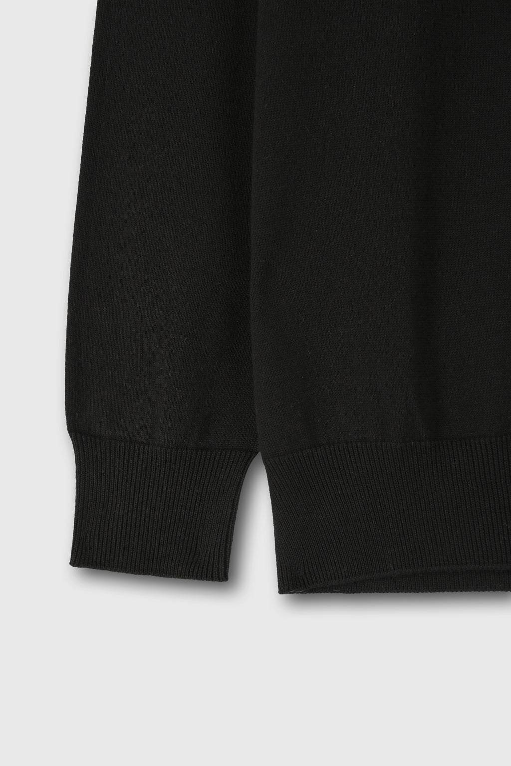 High Count Whole Garment Saddle Neck Knit_ Black