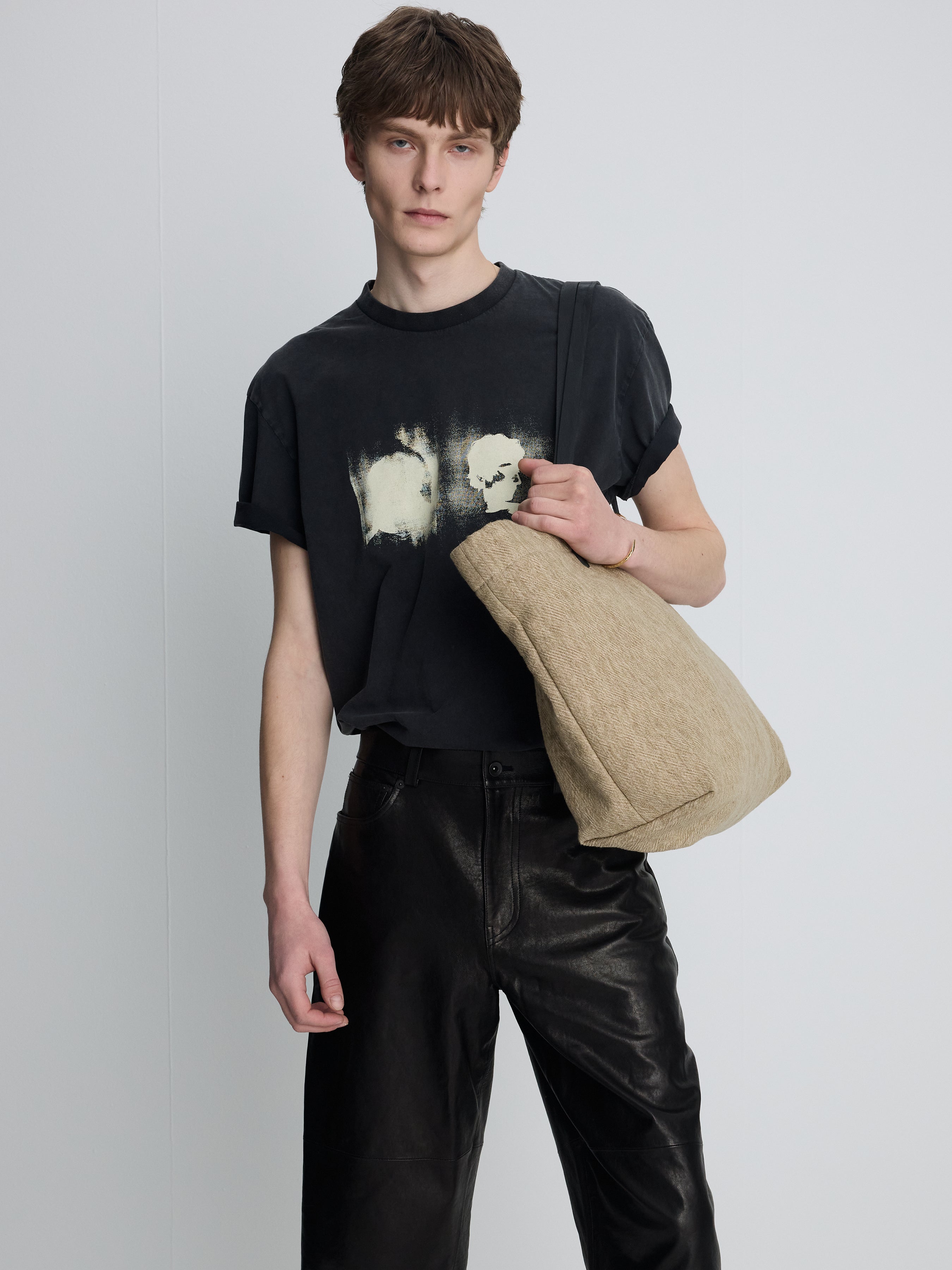 GARMENT DYED PROFILED T-SHIRT_ FADED BLACK