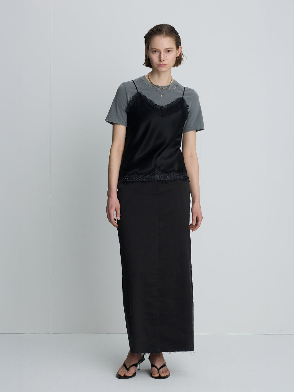 (W) HIGH-DENSITY RELAXED COTTON T-SHIRT_ BLACK