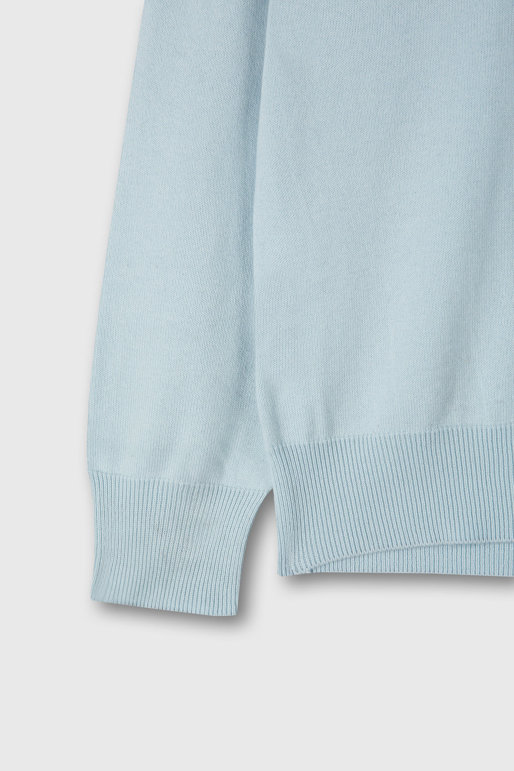 High Count Whole Garment Saddle Neck Knit_ Baby Blue