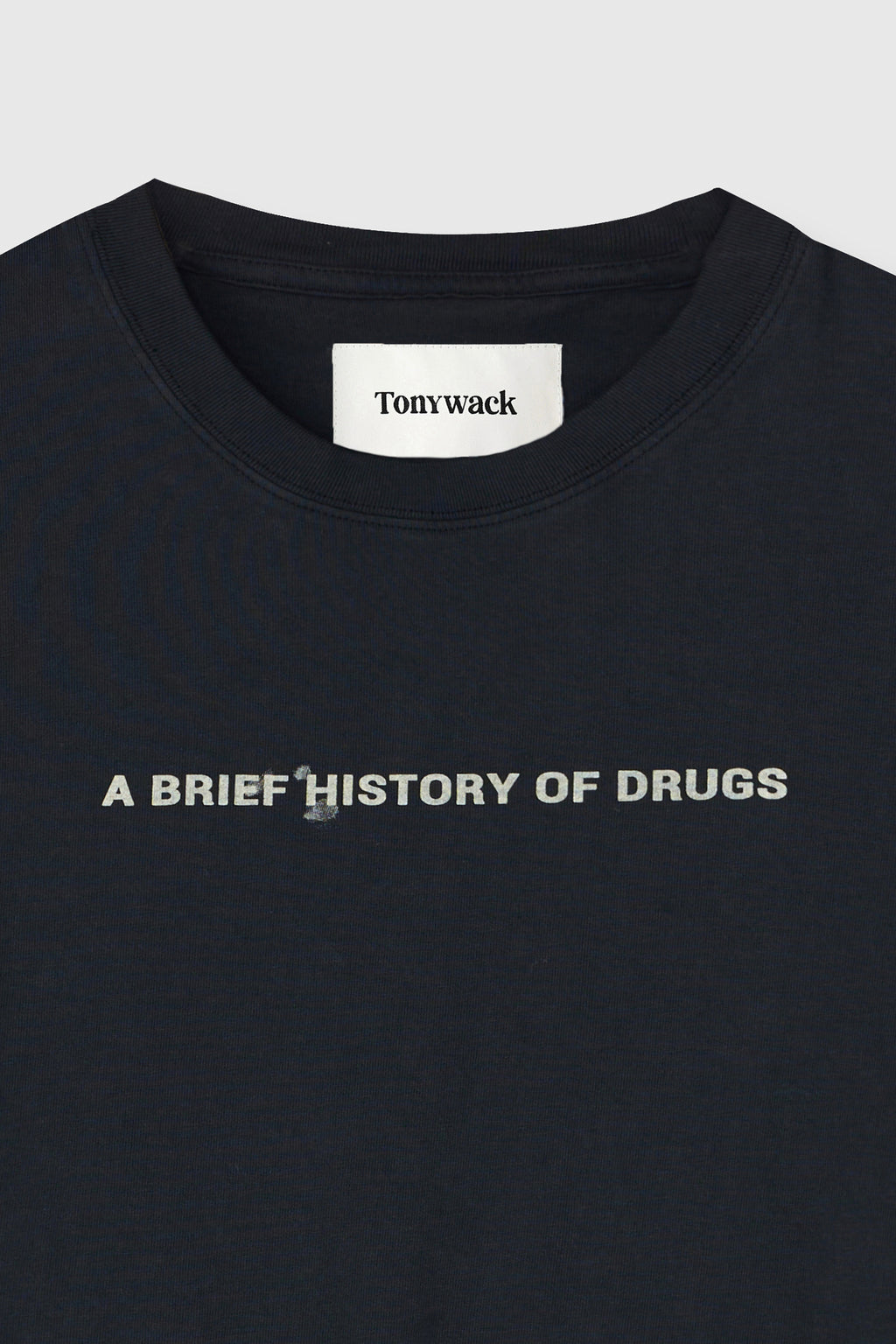 Drug Reference Garment Dyeing T-shirt_ Black Pigment