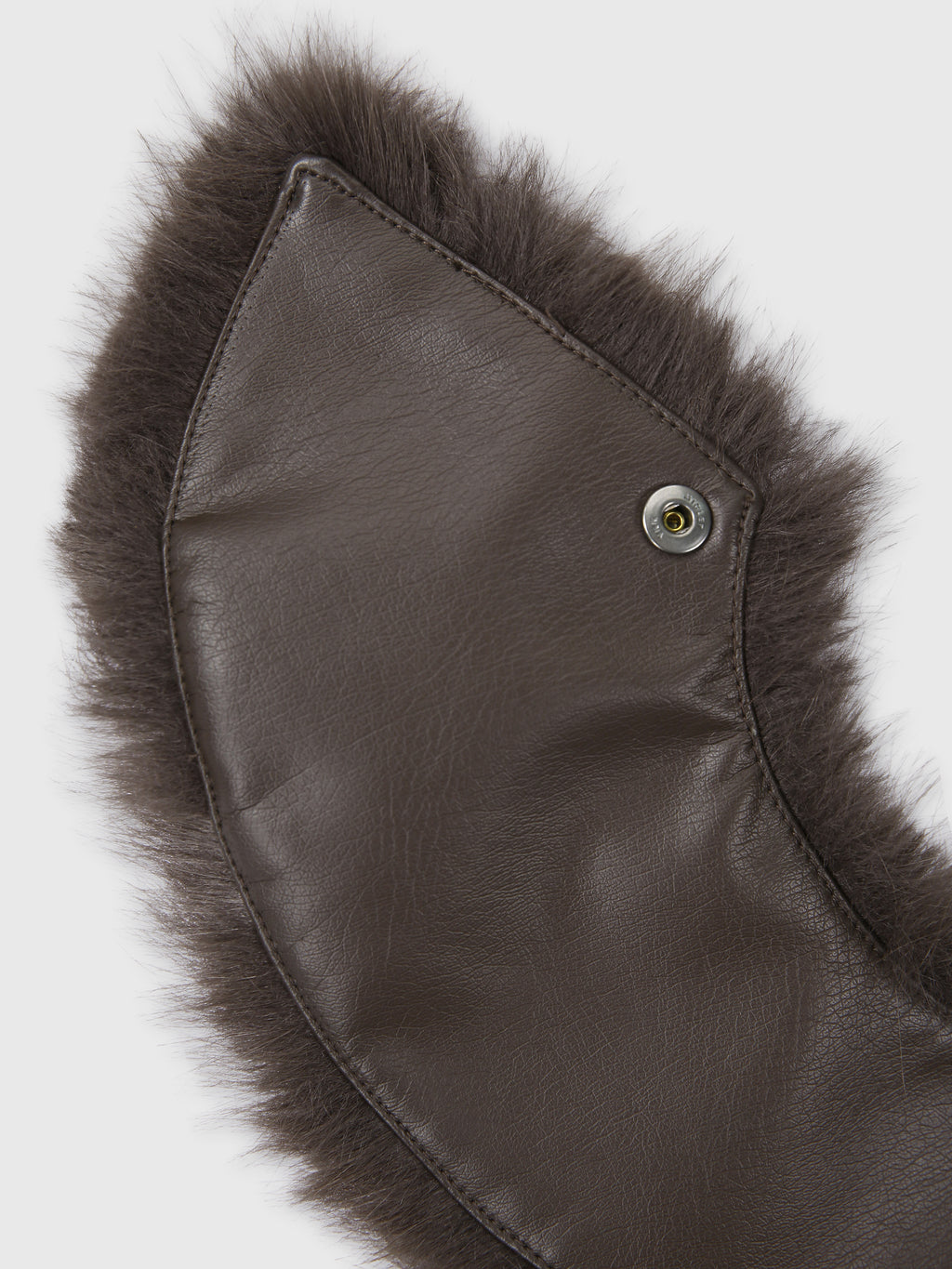 (W) FAUX FUR MUFFLER_ BROWN