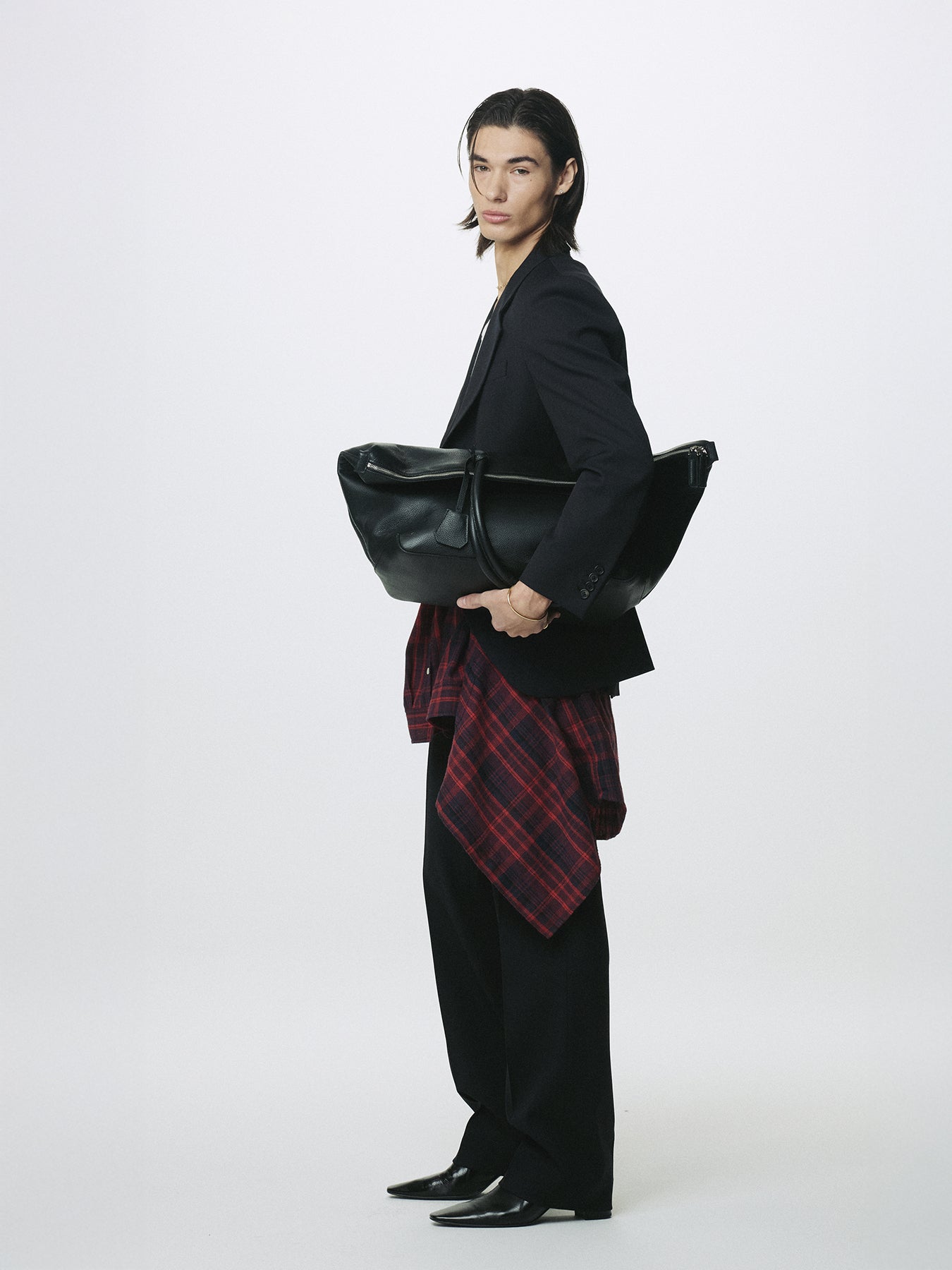 WOOL SINGLE-BREASTED TAILORED JACKET_ MIDNIGHT