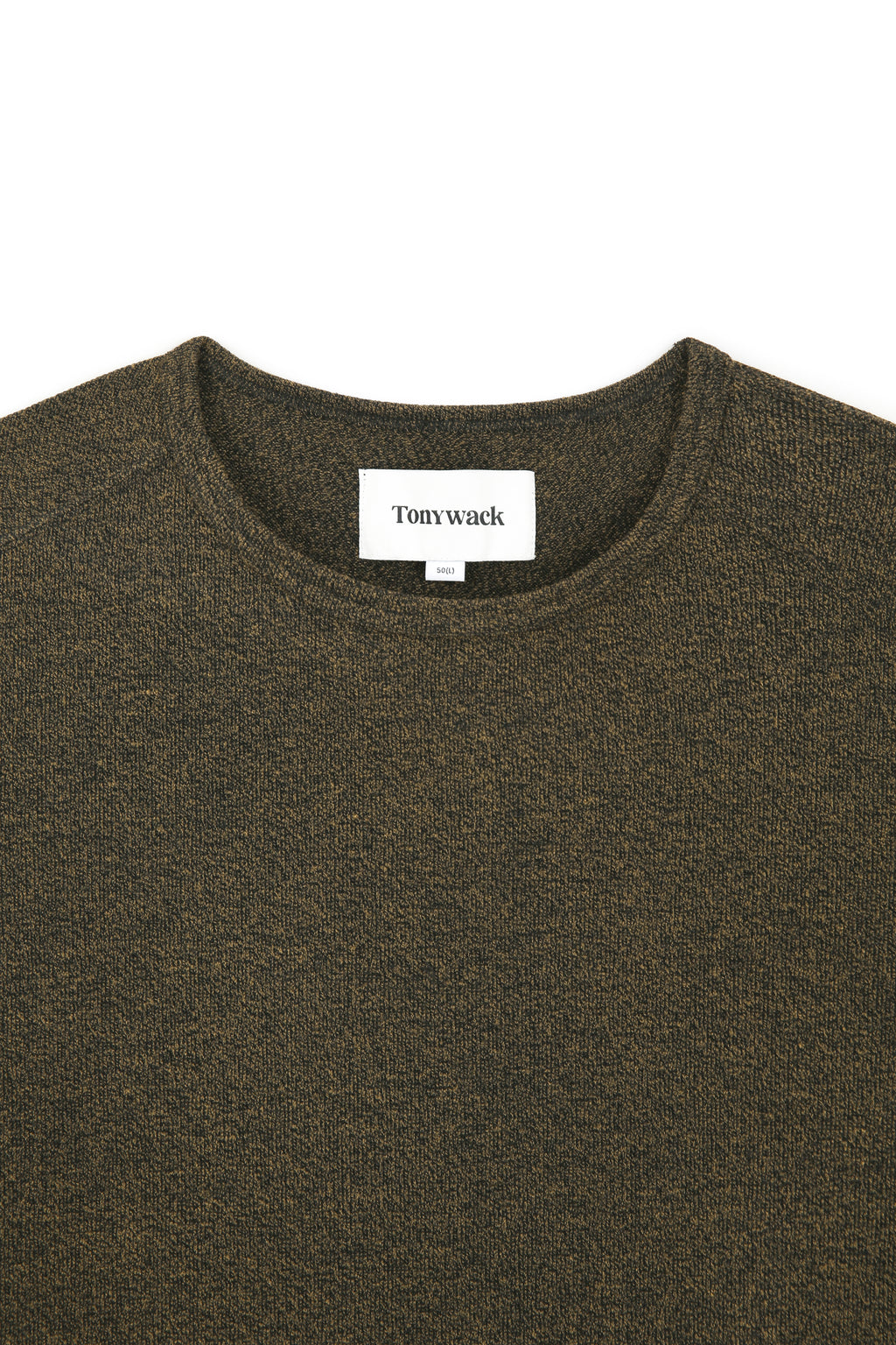 Twist-melange Long Sleeve Knit_ Melange Loden