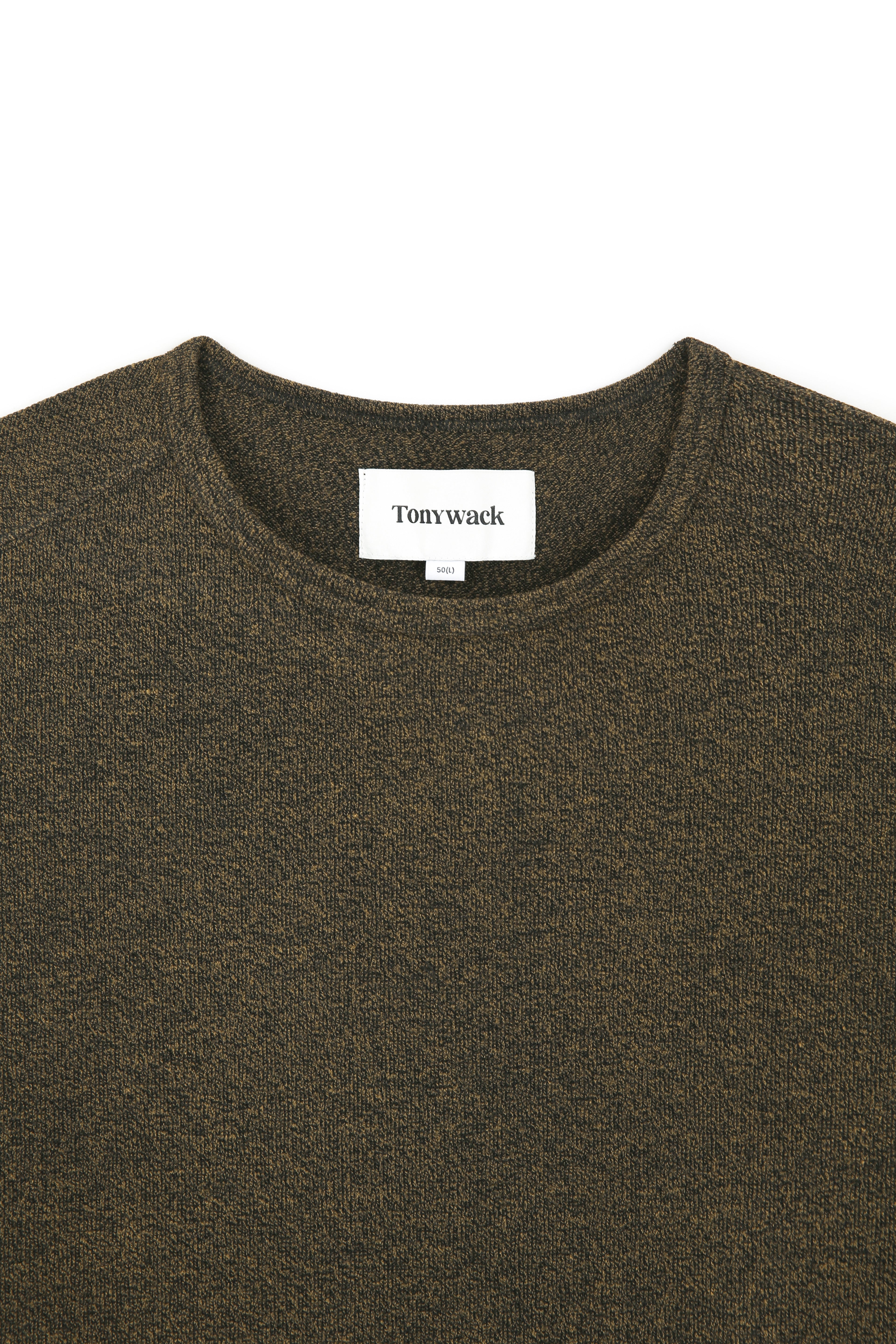 Twist-melange Long Sleeve Knit_ Melange Loden