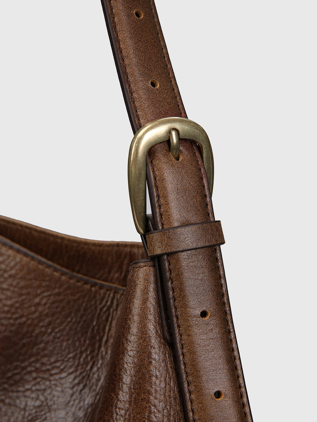 OIL PULL UP LEATHER TOTE BAG_ ANTIQUE BROWN