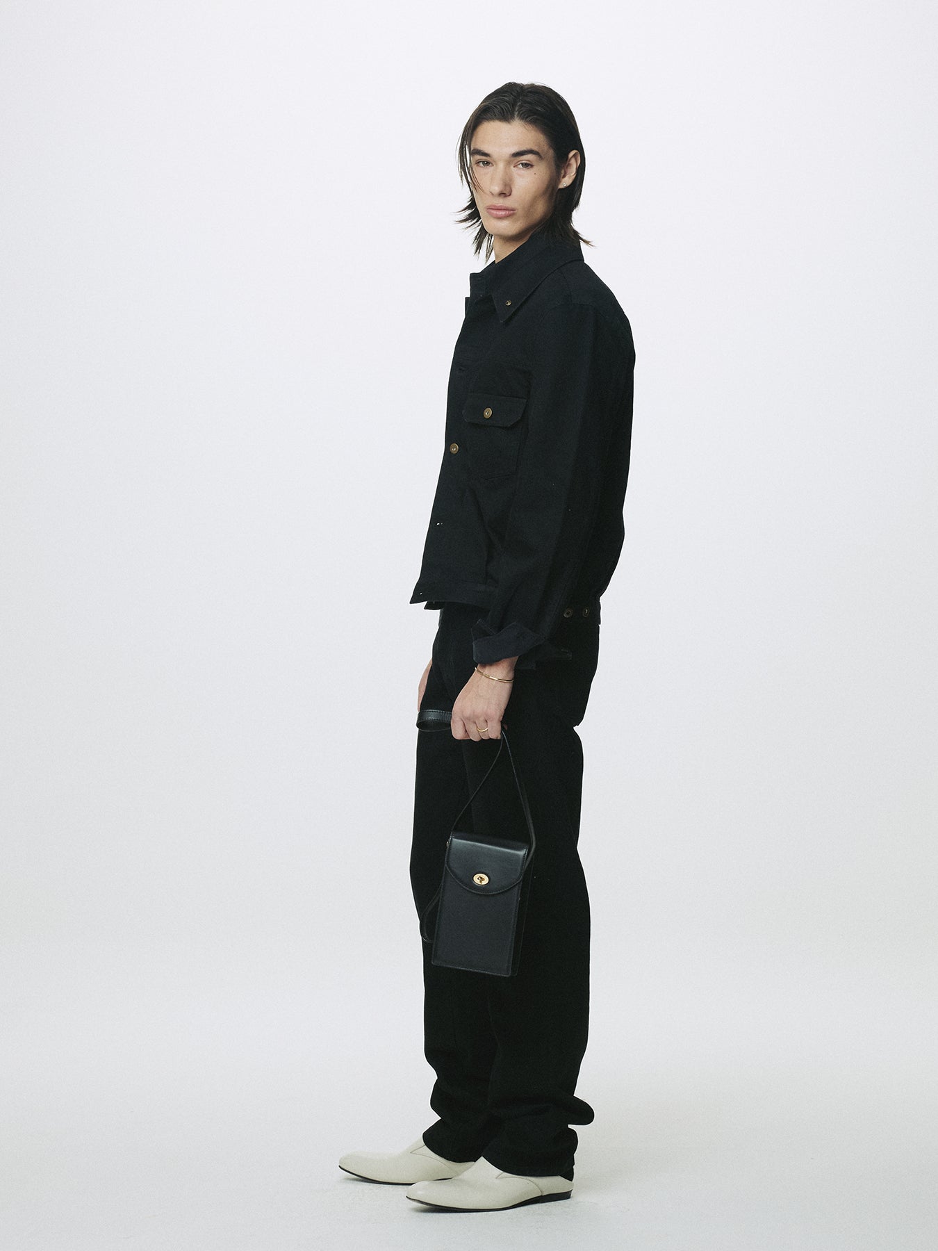 TYPE-2 DENIM TRUCKER_ BLACK