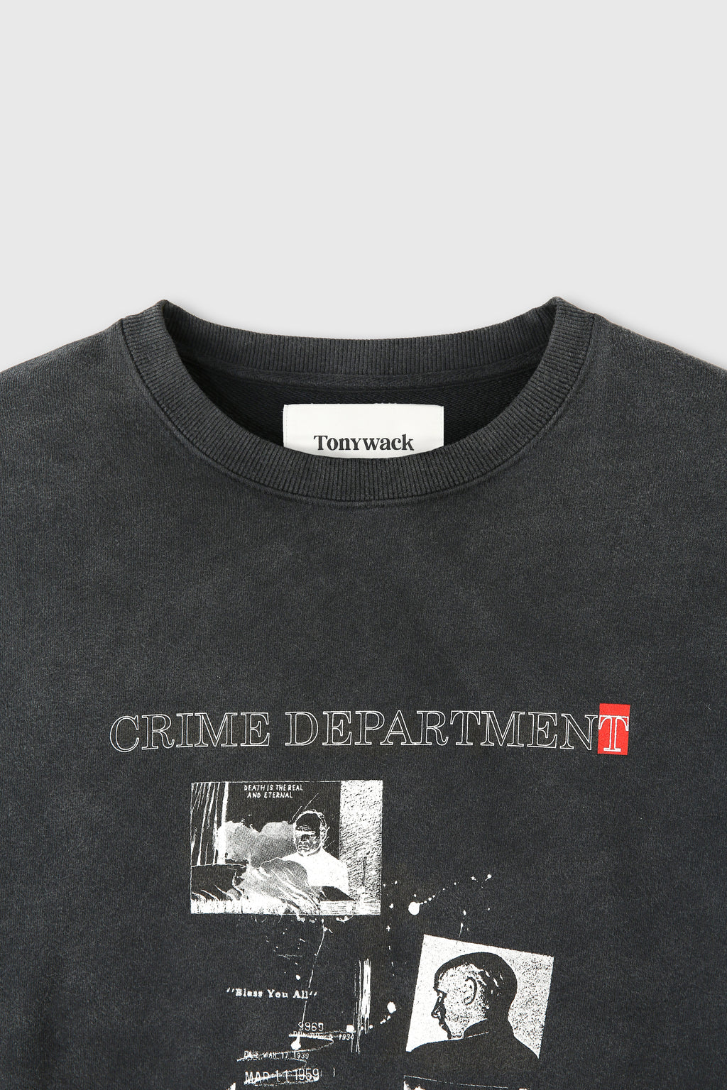 Crime Dept. Garment-dyeing Sweatshirt_ Faded Charcoal