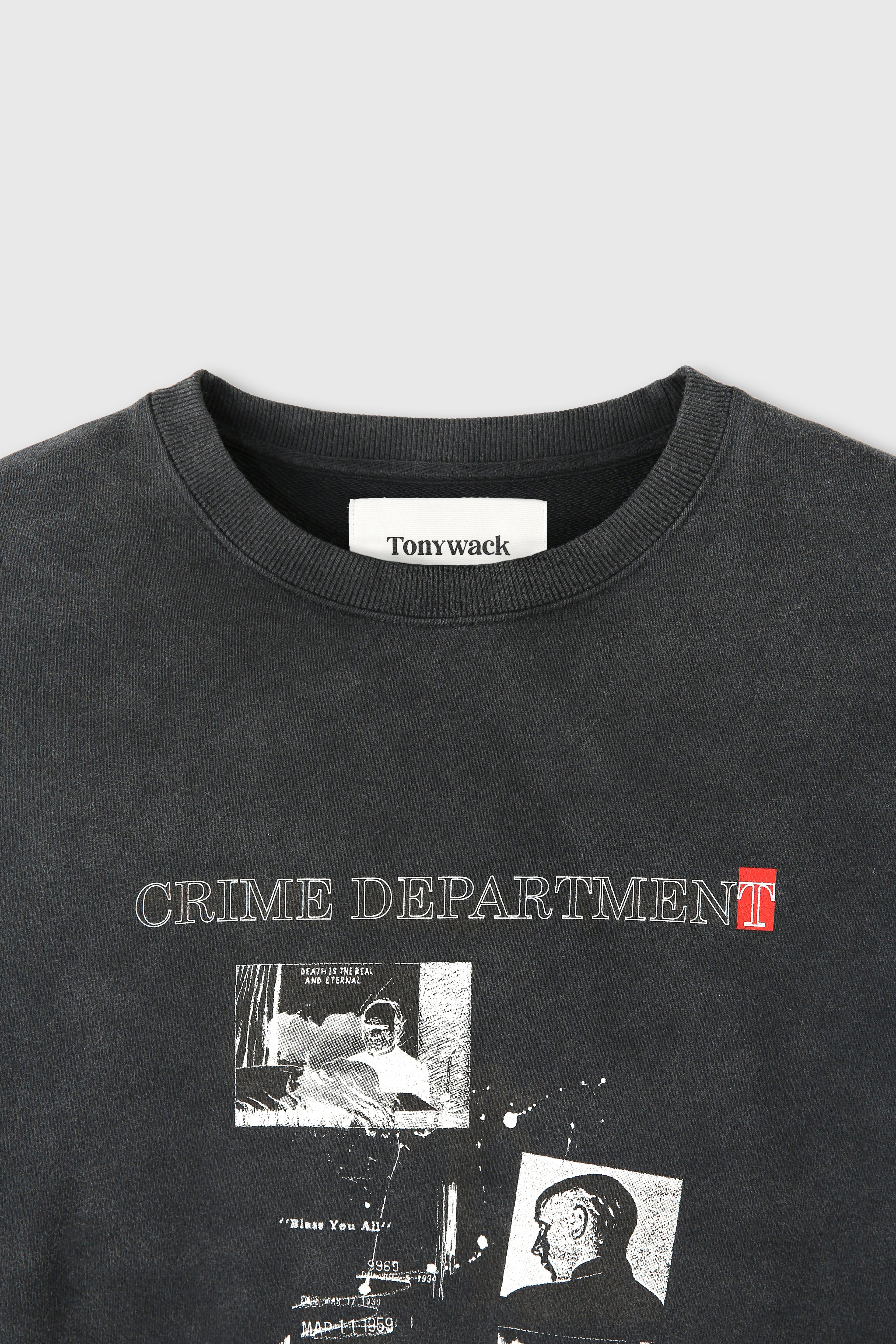 Crime Dept. Garment-dyeing Sweatshirt_ Faded Charcoal