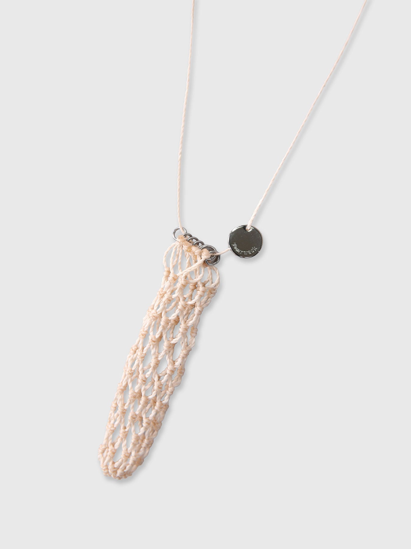 HANDCRAFTED CORD NET NECKLACE_ IVORY
