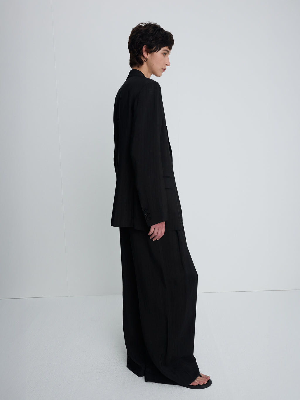 (W) AIRY TAILORED JACKET_ BLACK