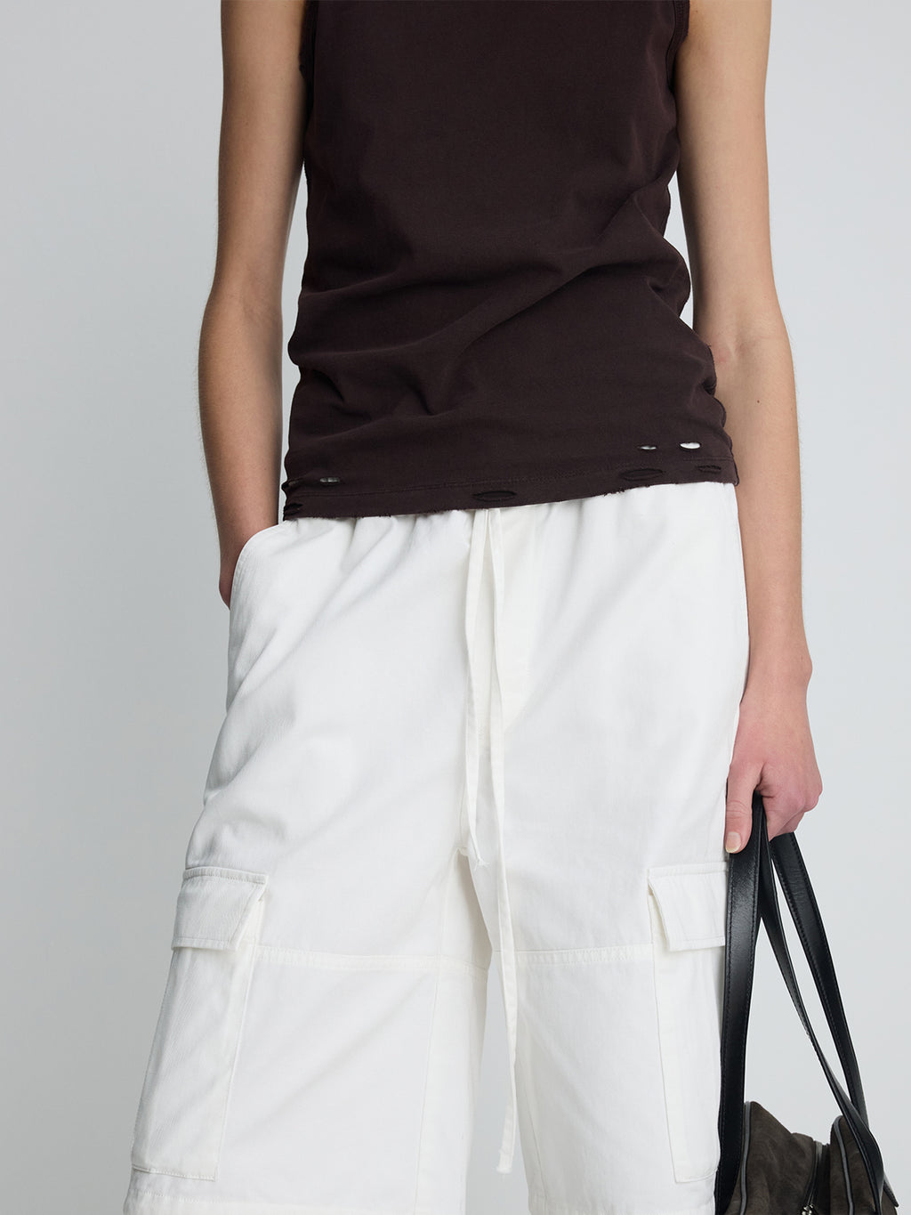 (W) HAND-DISTRESSED REGURAL TANK TOP_ BURNT MARRON