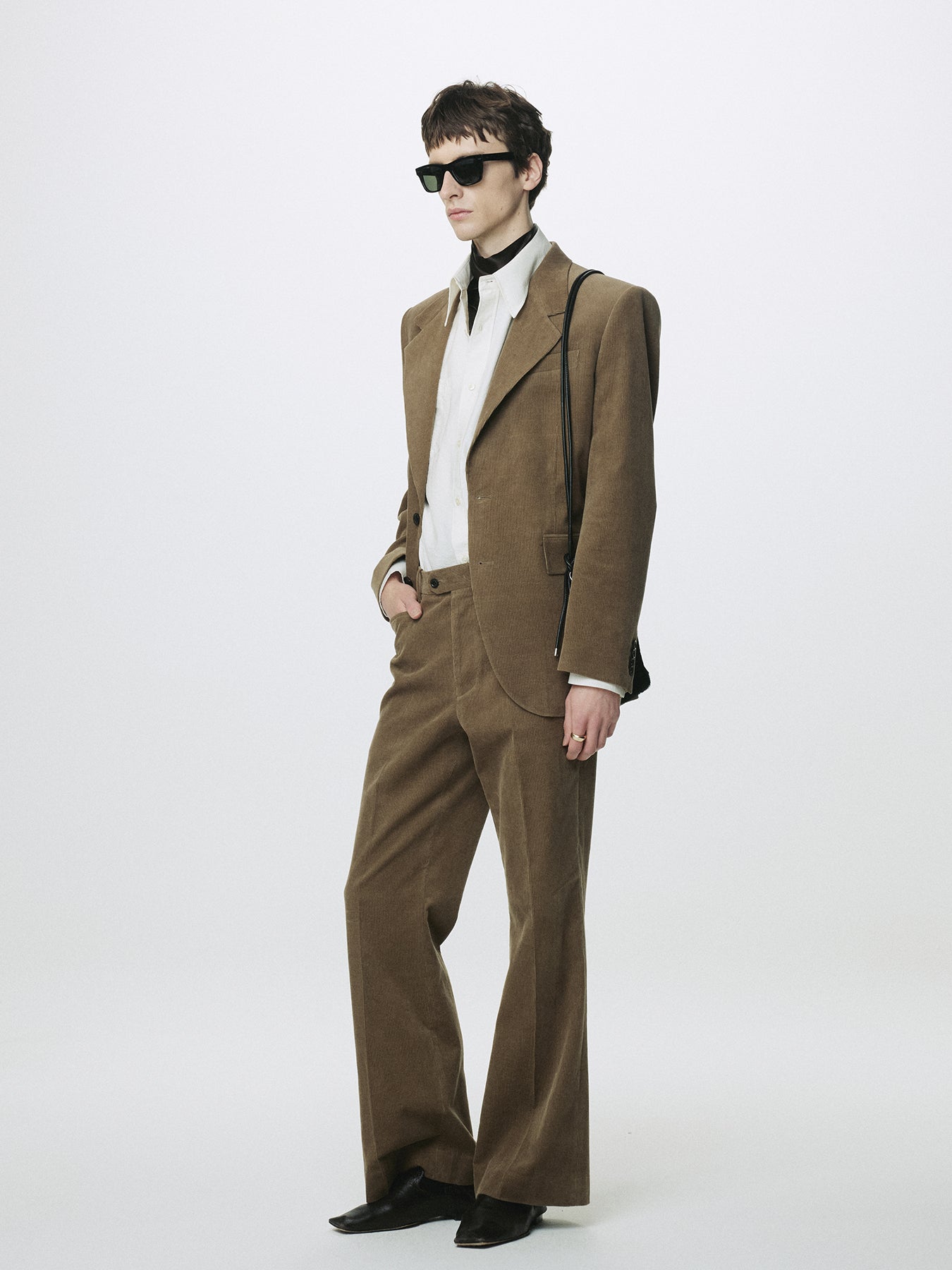 CORDUROY SINGLE-BREASTED JACKET_ BEIGE TAUPE