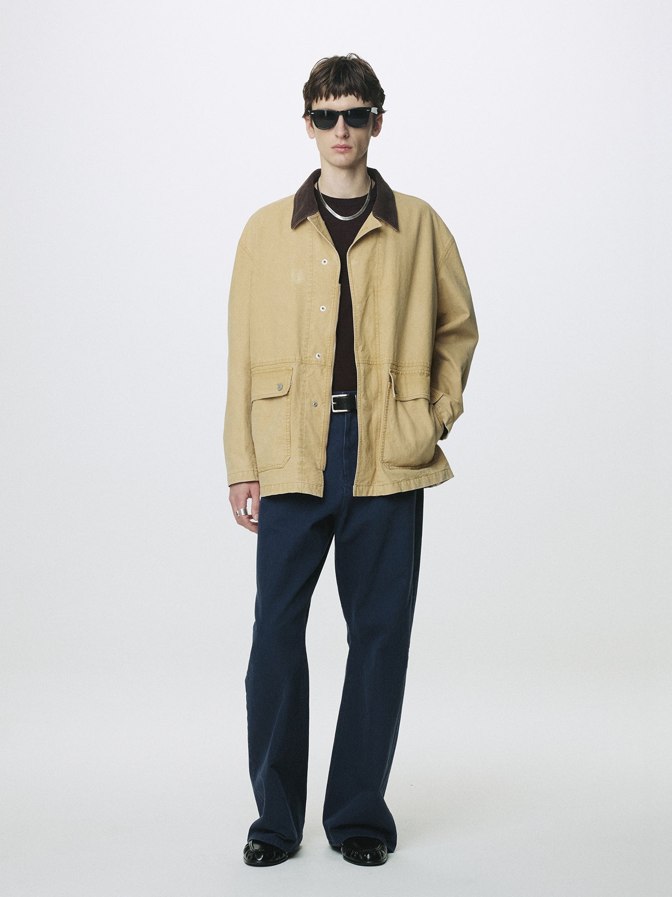 GARMENT WASHED BARN JACKET_ FADED BEIGE