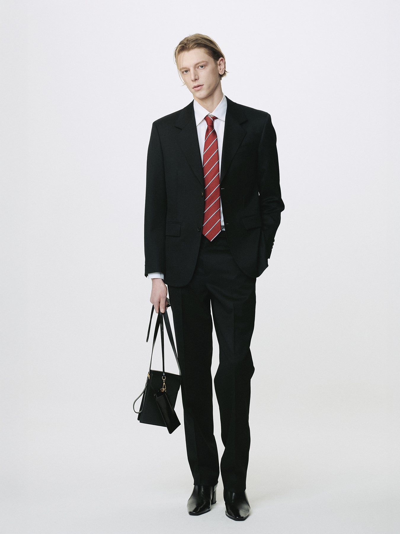 SIGNATURE TAILORED TROUSERS_ BLACK