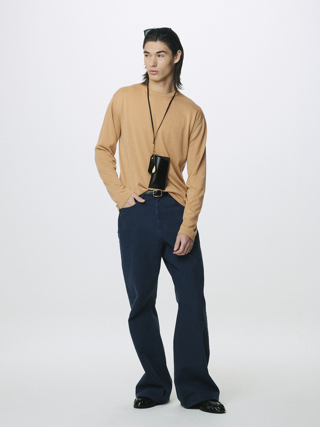 FEATHER-WEIGHT WOOL LONGSLEEVE KNIT_ CUSTARD BEIGE