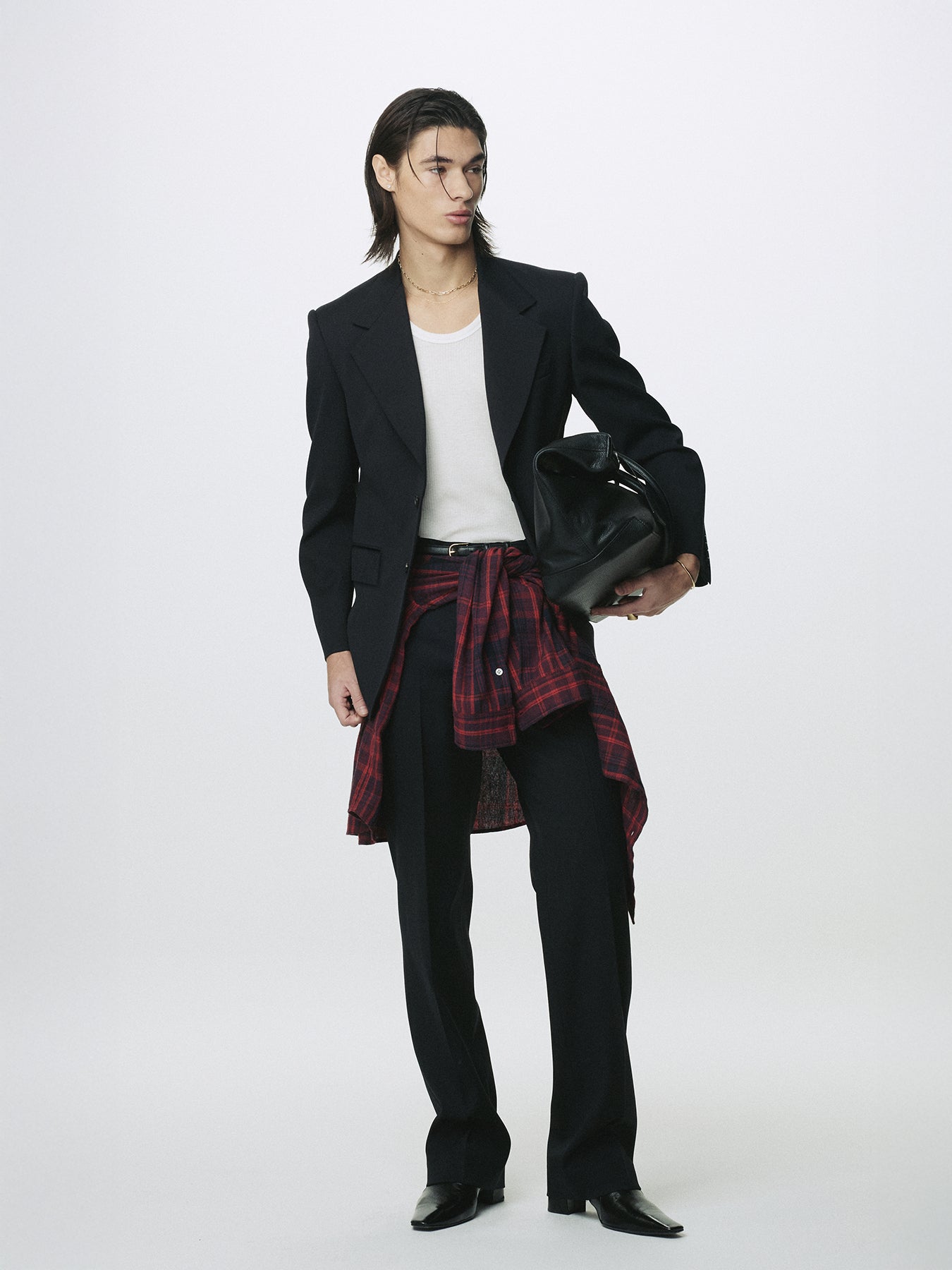 WOOL SINGLE-BREASTED TAILORED JACKET_ MIDNIGHT