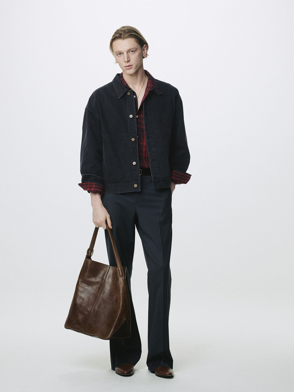 RELAXED DENIM BLOUSON JACKET_ FADED BLACK