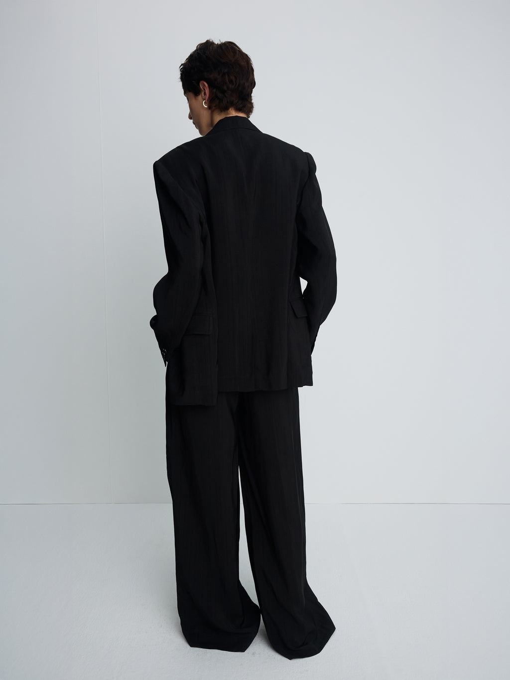 (W) AIRY TAILORED JACKET_ BLACK