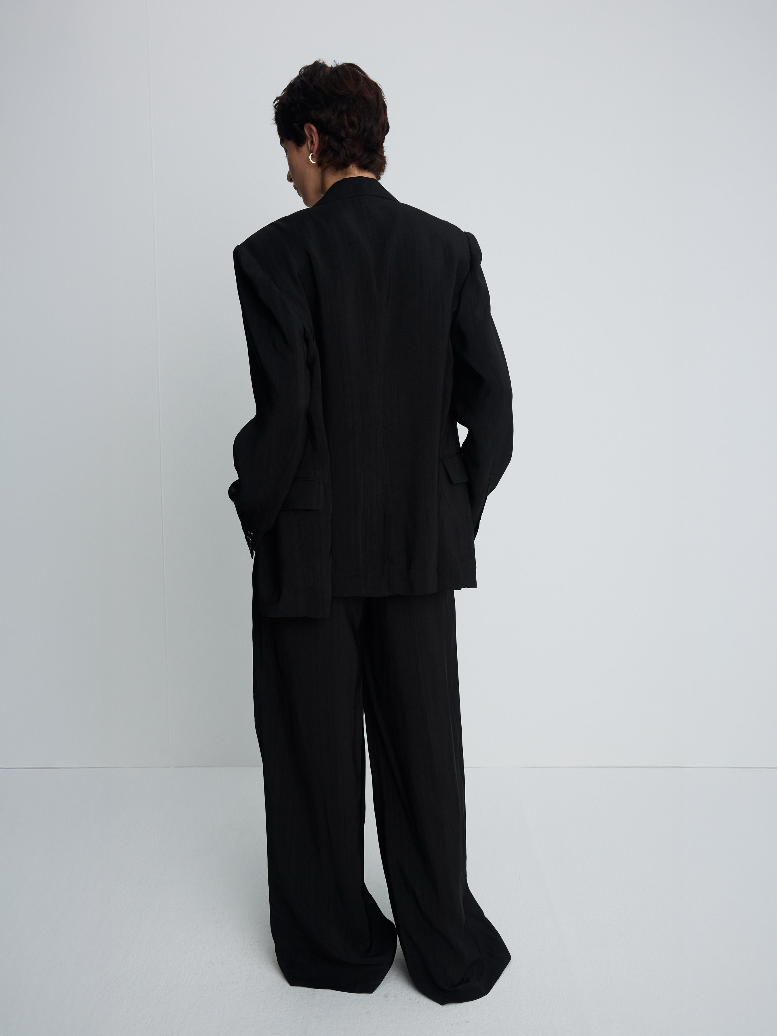 (W) AIRY TAILORED JACKET_ BLACK