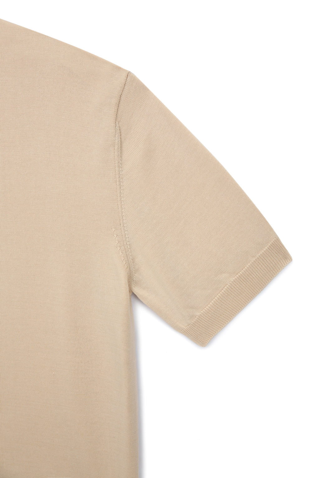 Silk Tencel High Guage Polo Knit_ Royal Beige