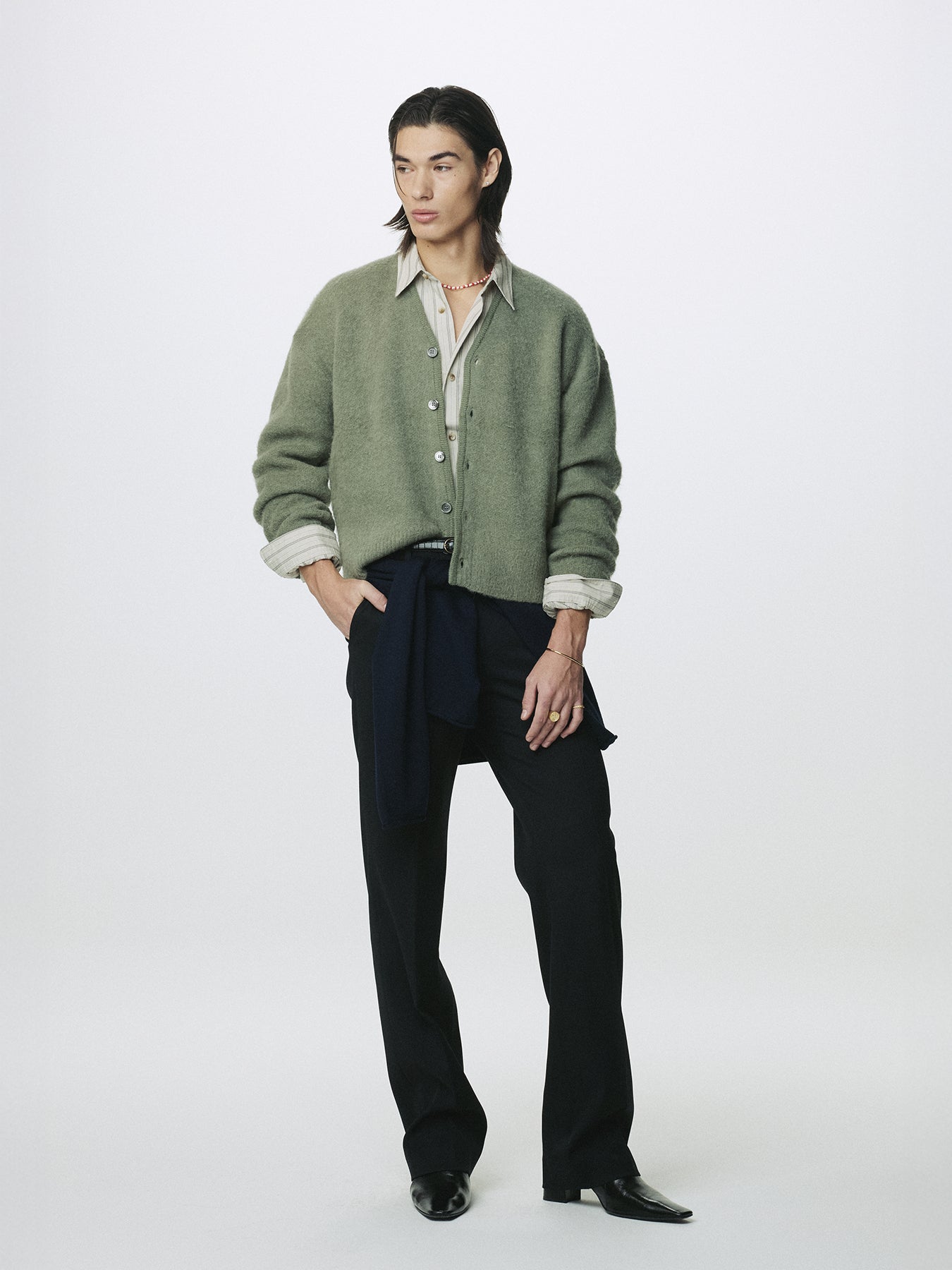 WOOL TAILORED STRAIGHT TROUSERS_ MIDNIGHT